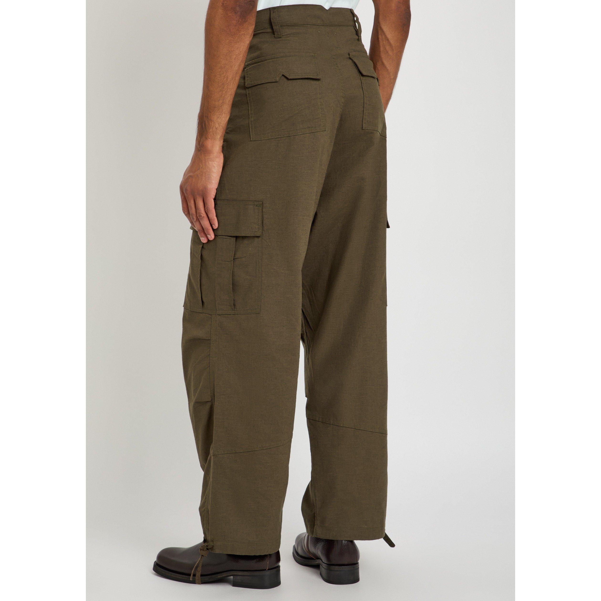 OLIVE - Rhude - Men's Linen Parachute Pants - 3