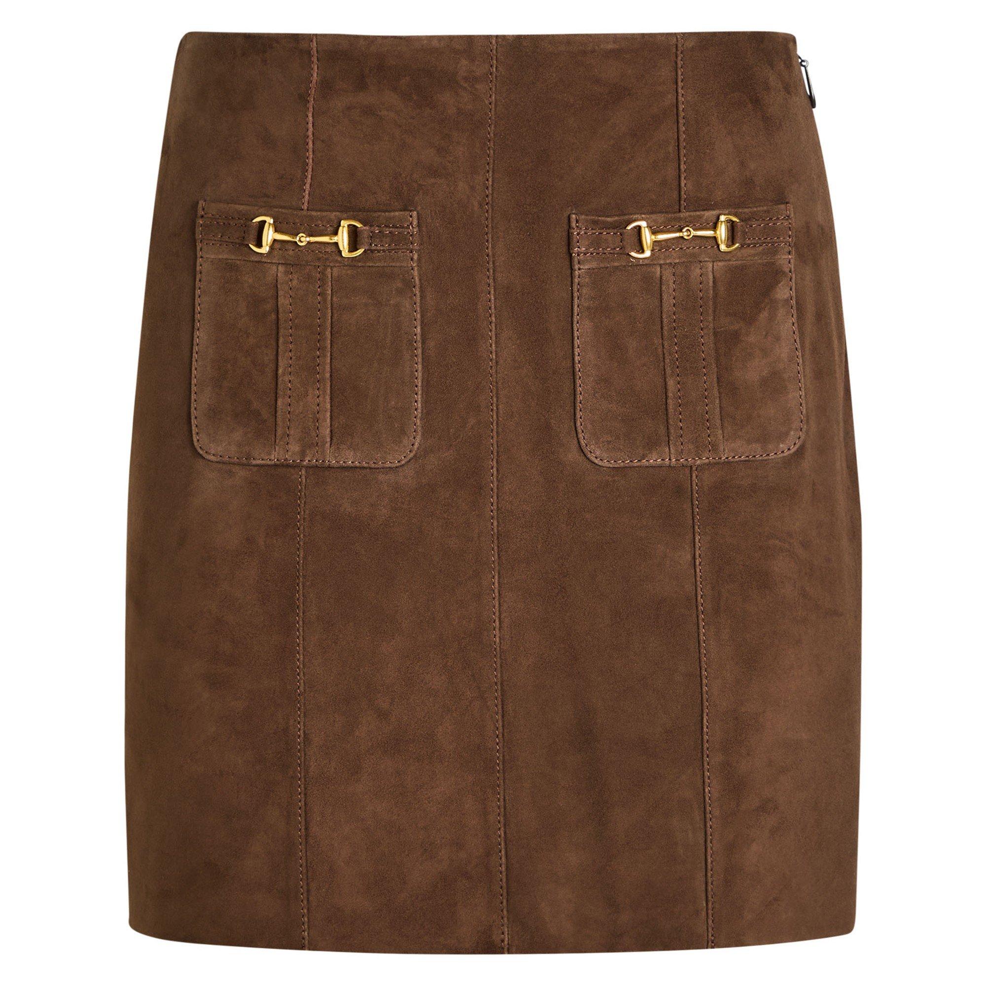 BROWN - RIXO - SS Wiley Skirt Brown - 1