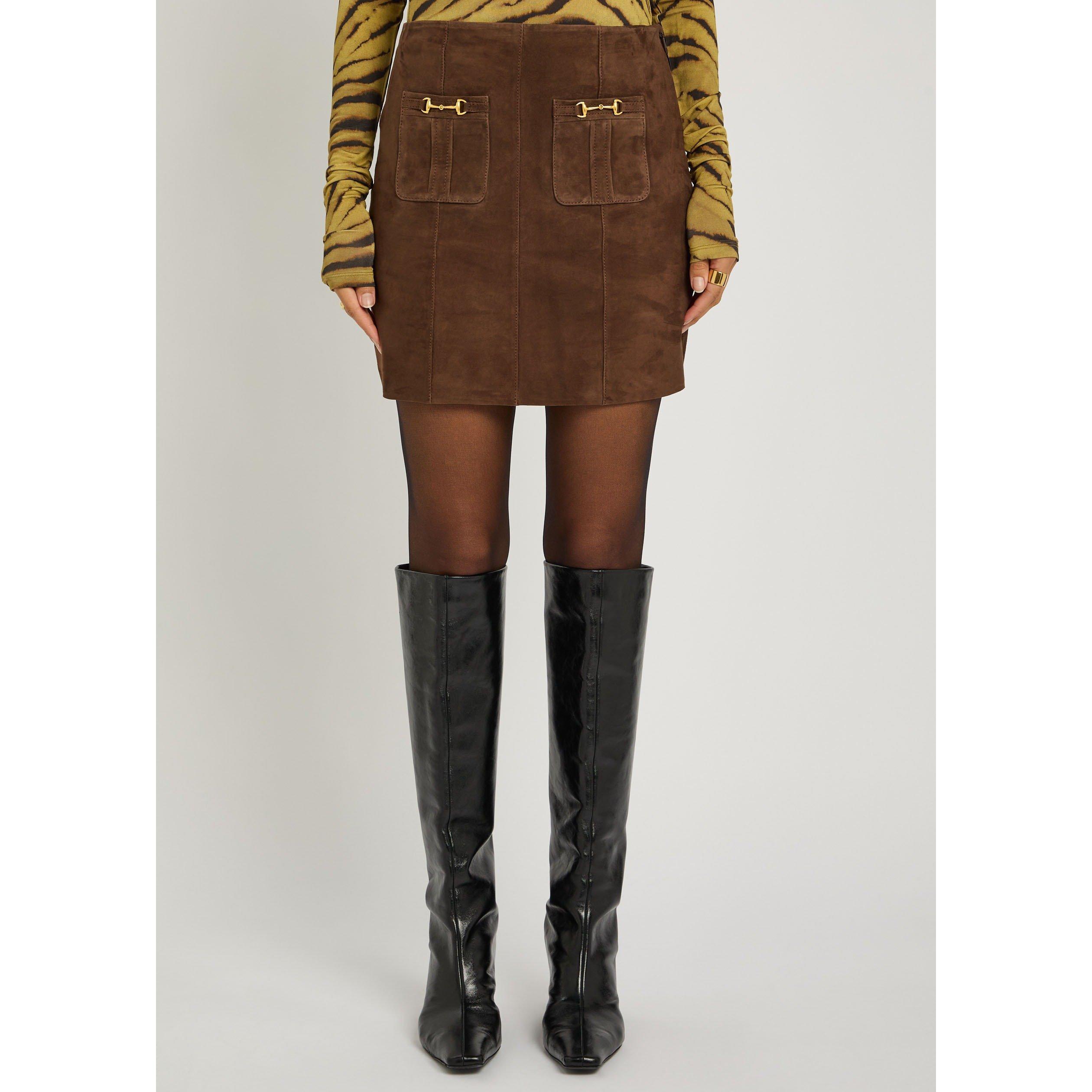 BROWN - RIXO - SS Wiley Skirt Brown - 2