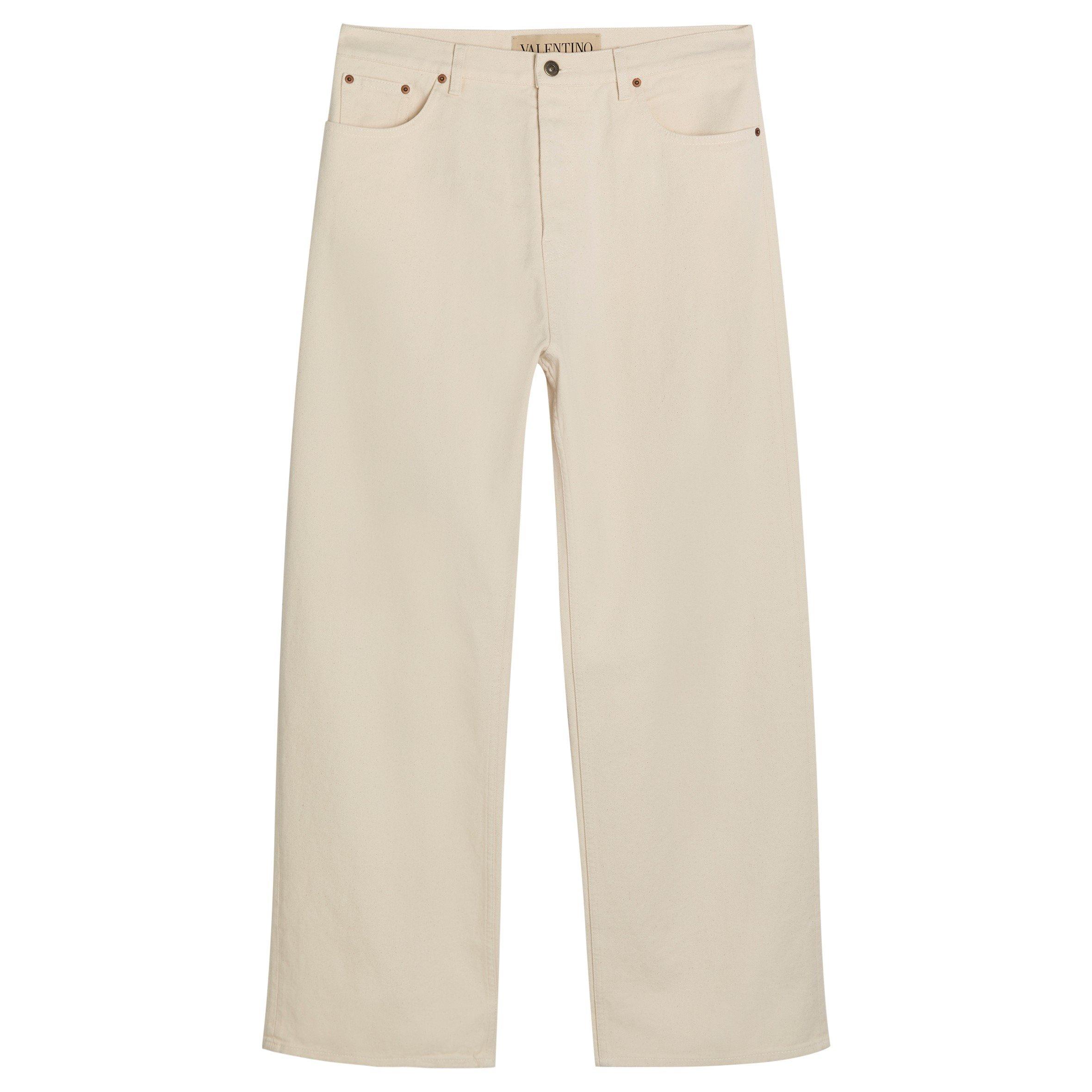 WHITE - Valentino - VAL DENIM 5 POCKET JEAN