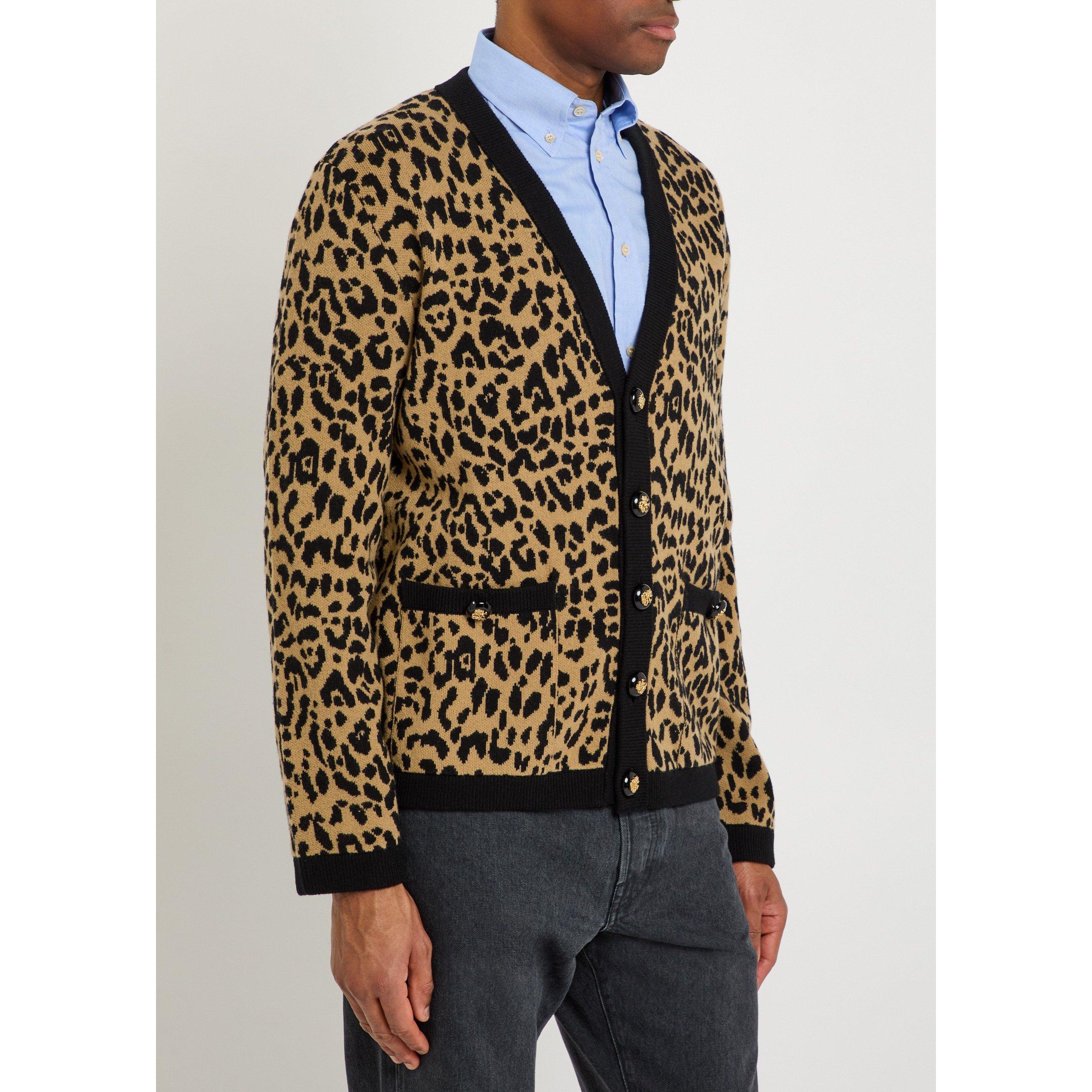 MULTICOLOURED 1 - Valentino - Men's Wool Animal Print Cardigan - 2
