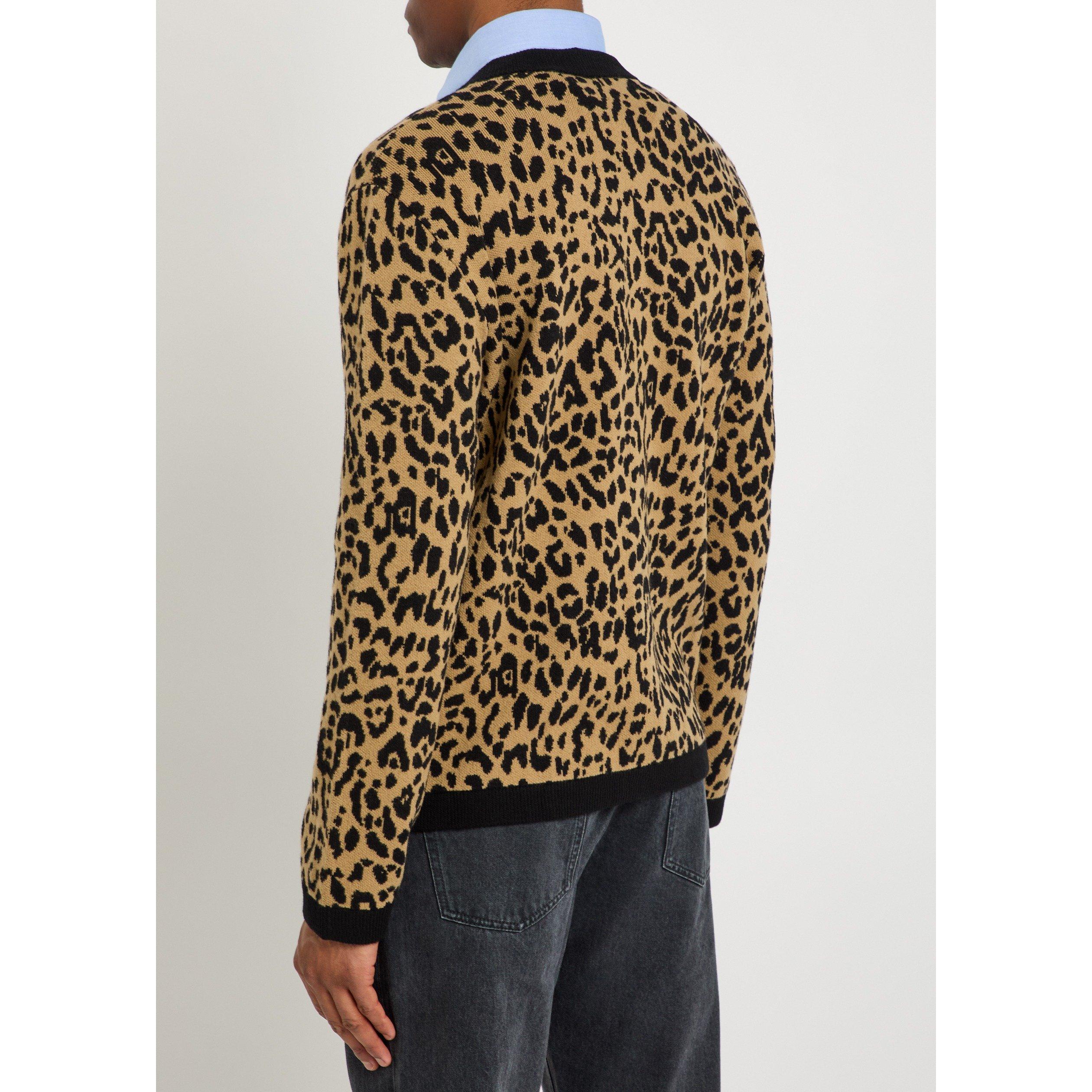 MULTICOLOURED 1 - Valentino - Men's Wool Animal Print Cardigan - 3