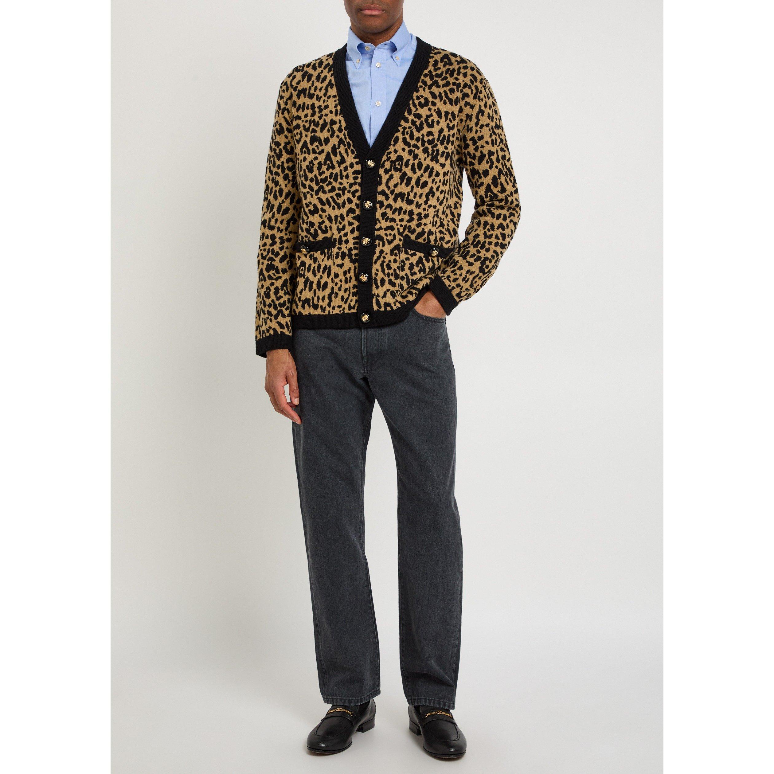 MULTICOLOURED 1 - Valentino - Men's Wool Animal Print Cardigan - 5