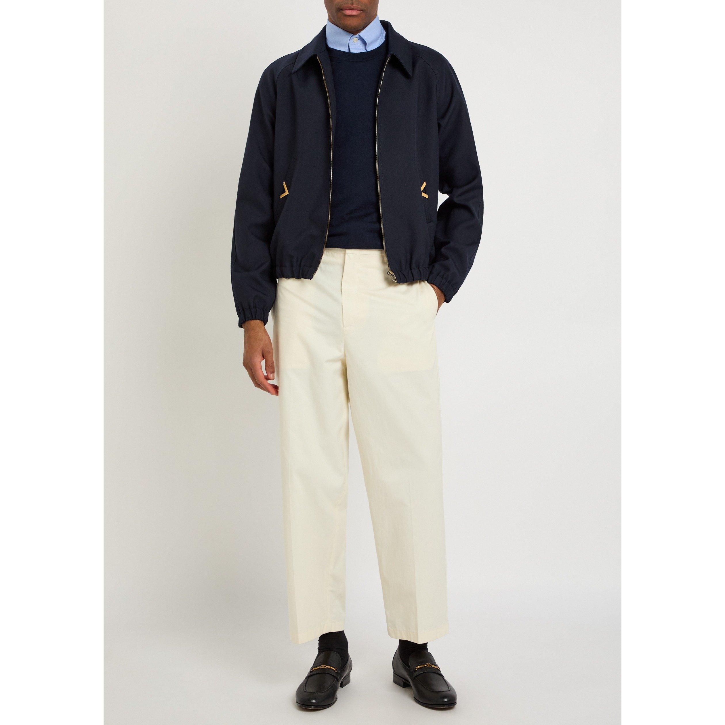 NAVY - Valentino - Men's Wool Crew-Neck Jumper - 5