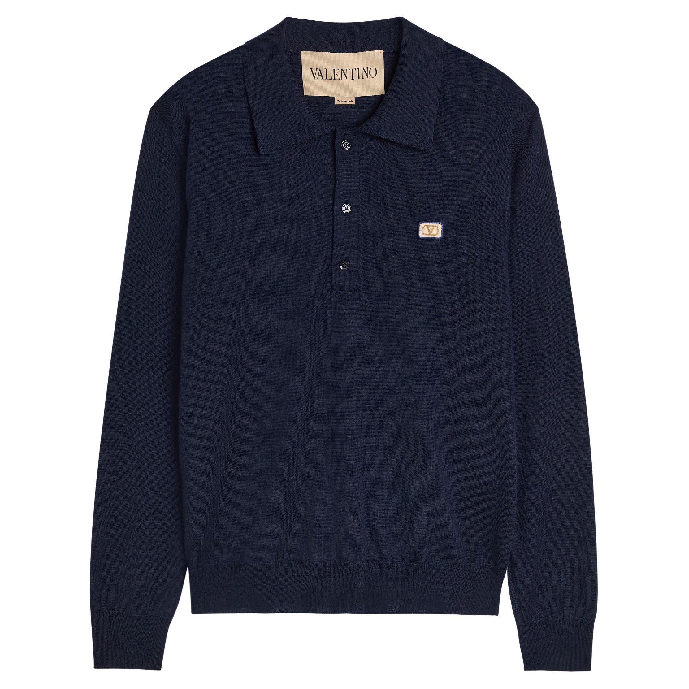 NAVY - Valentino - VAL POLO MAGLIA WOOL - 1
