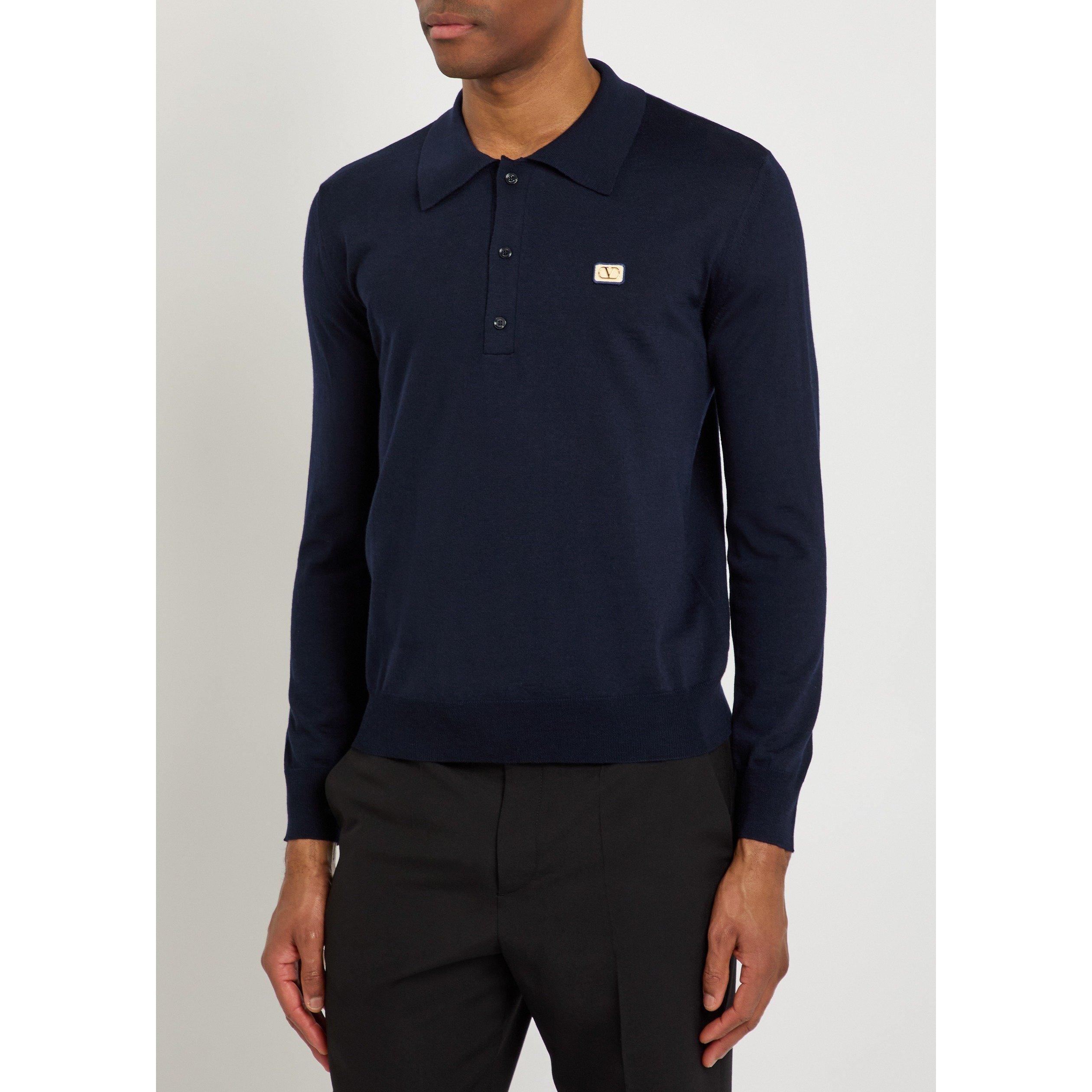 NAVY - Valentino - VAL POLO MAGLIA WOOL - 2