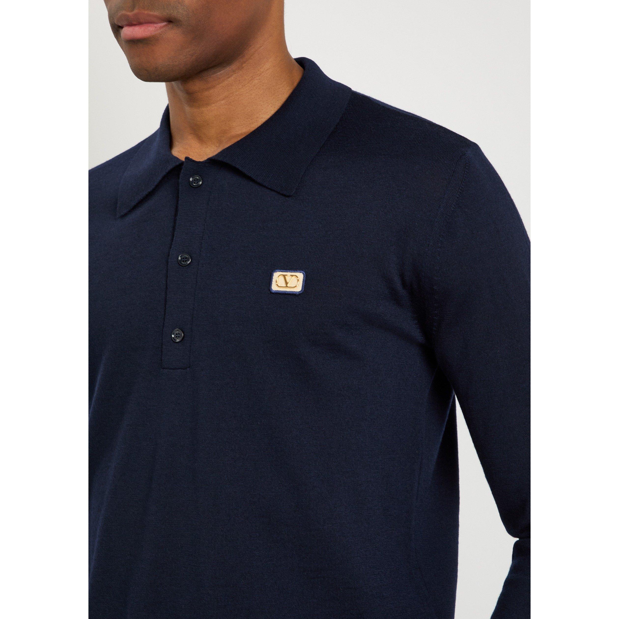 NAVY - Valentino - VAL POLO MAGLIA WOOL - 4