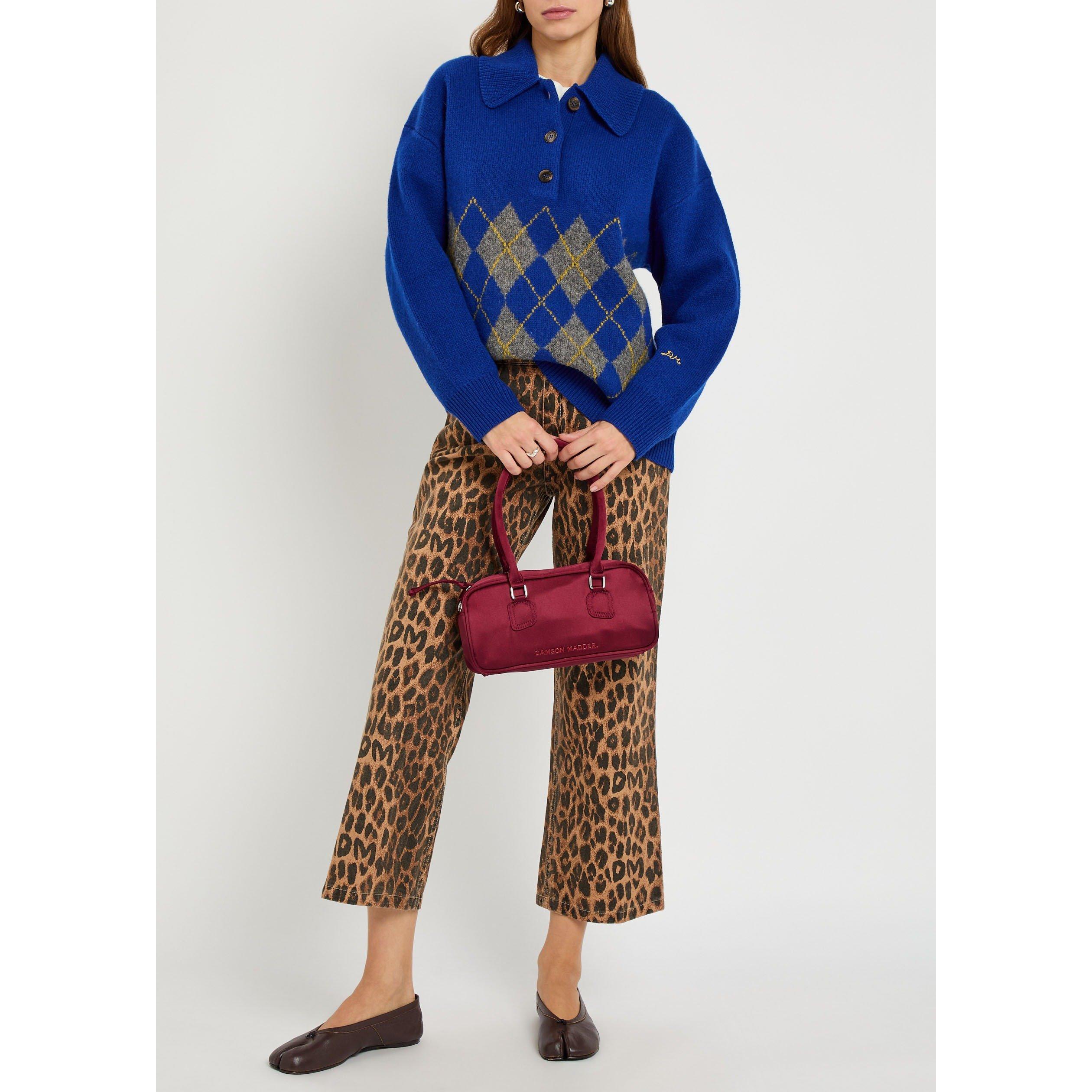 LEOPARD - Damson Madder - Women's Kenny Leopard Print Cotton Cropped Bootcut Jeans - 5