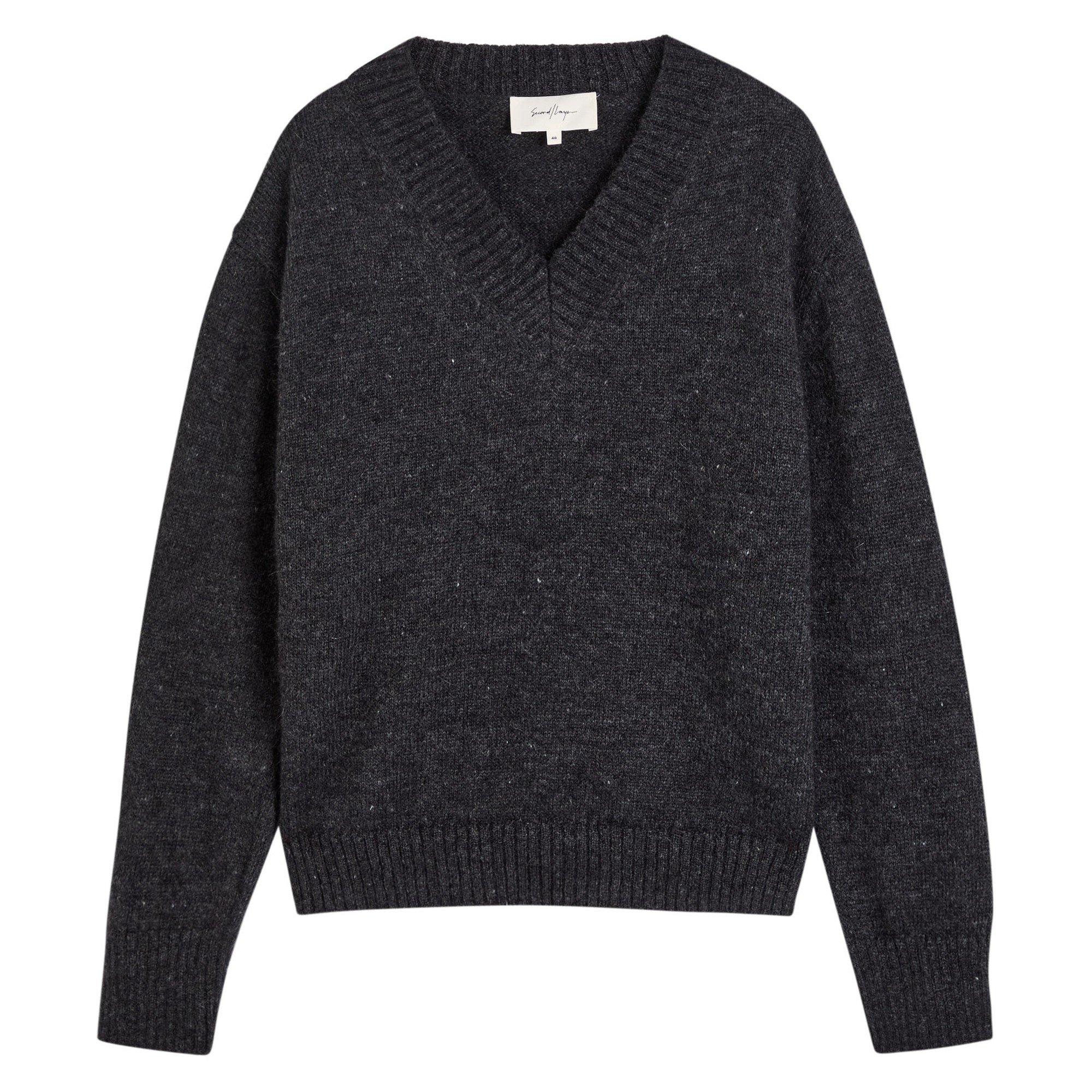 BLACK - Second Layer - SL Vexed V-neck