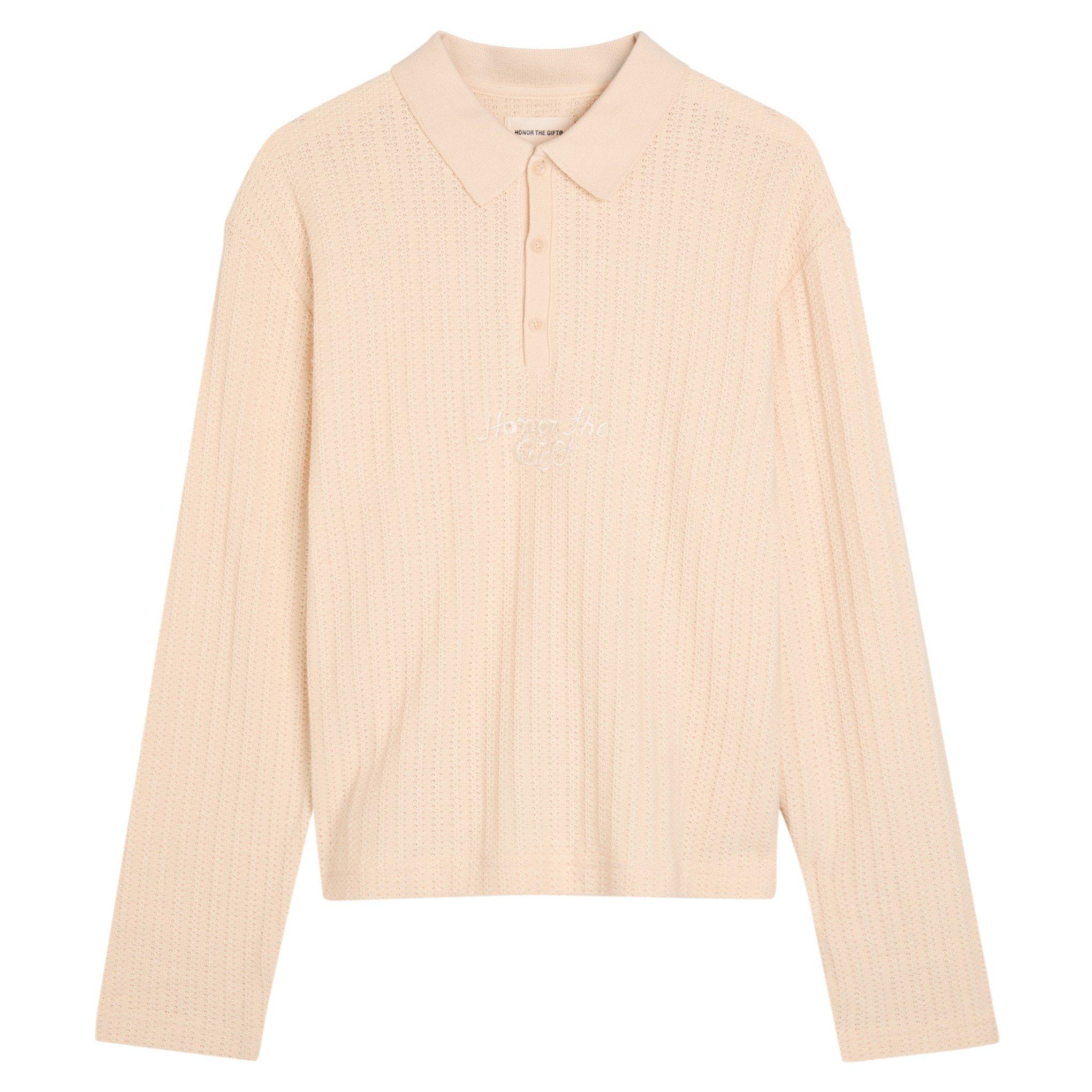 CREAM - Honor The Gift - HTG LONGSLEEVE KNIT POLO