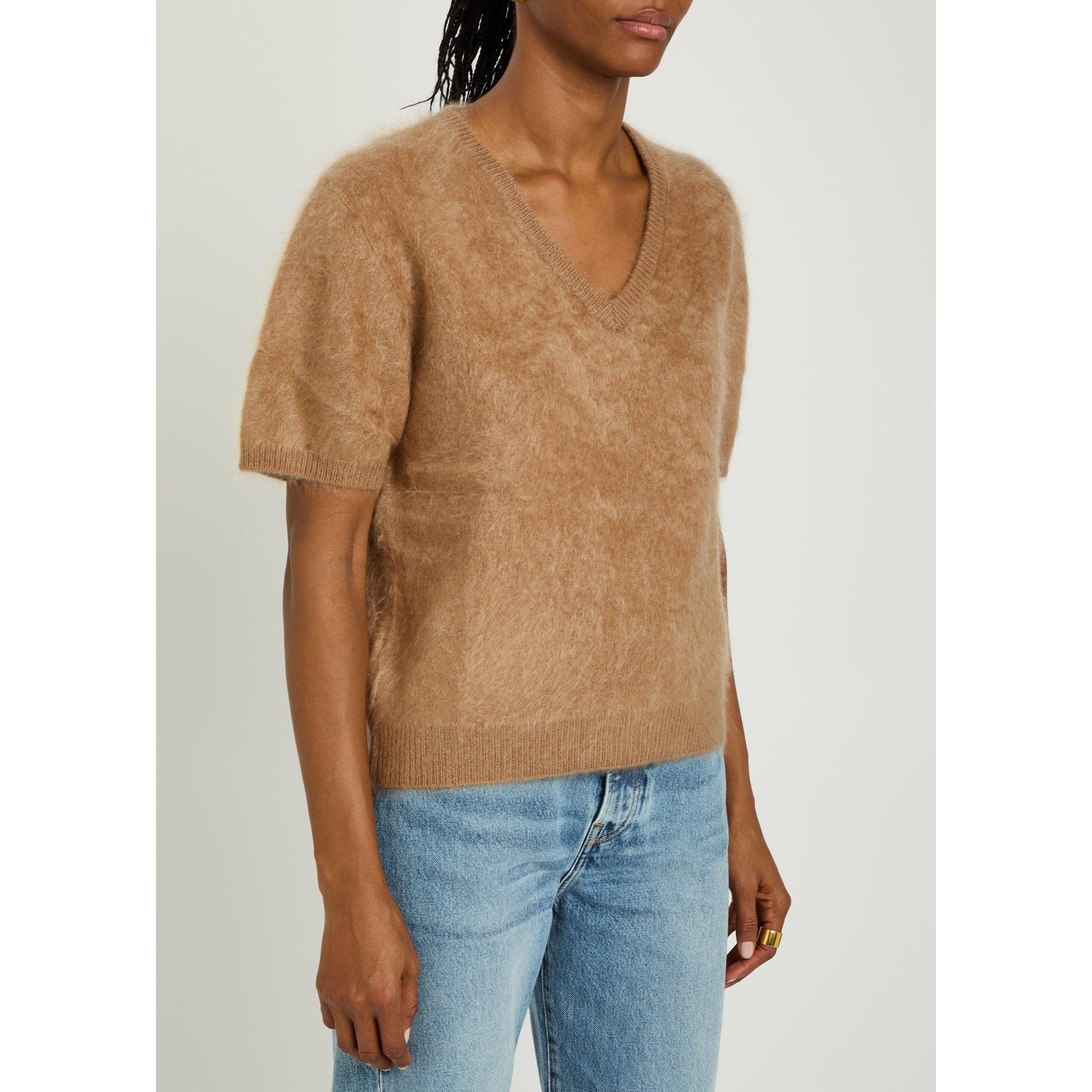TAN - Lisa Yang - T LOVISA BRUSHED T SHIRT - 2