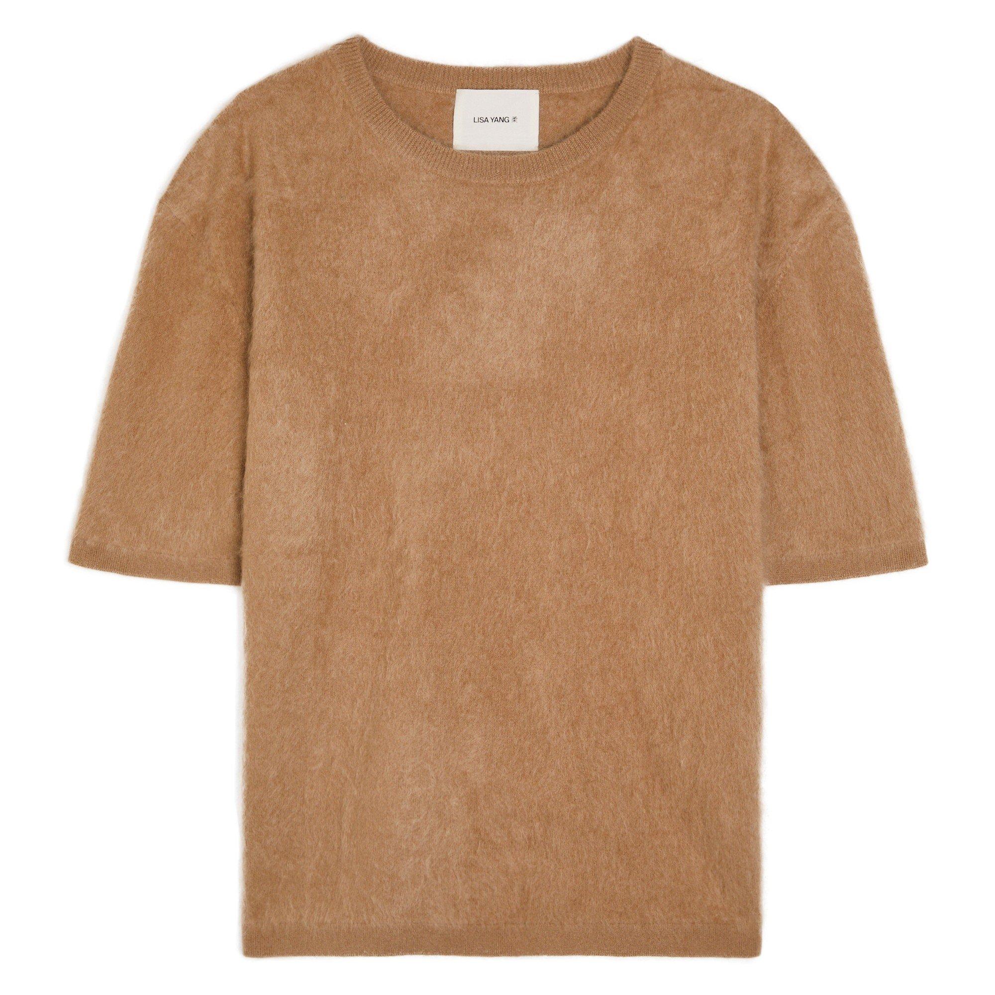 TAN - Lisa Yang - KW MAREN BRUSHED SS SWEATER - 1