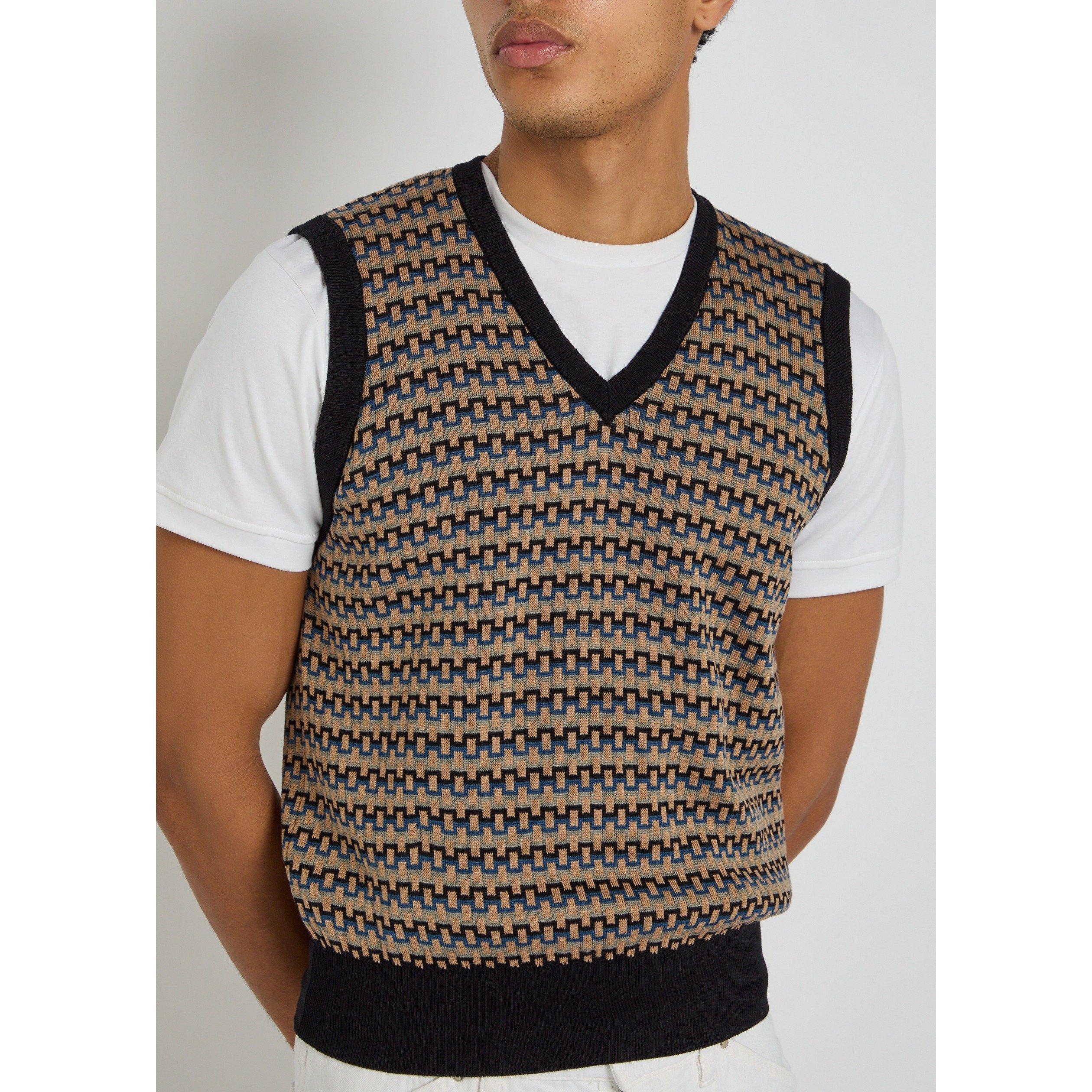 MULTICOLOURED 1 - Lemaire - LEMAIRE V NECK JACQUARD VEST - 4