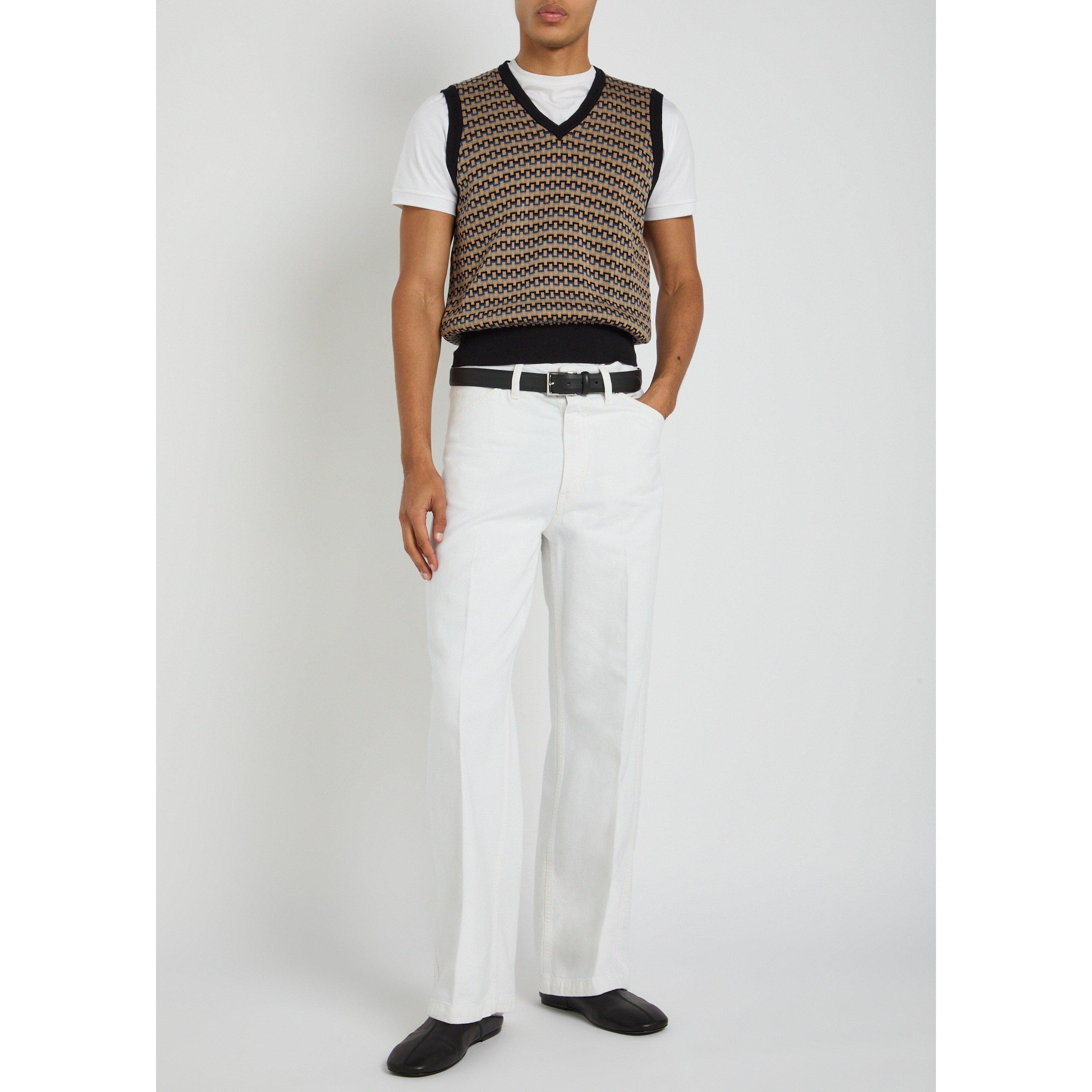 MULTICOLOURED 1 - Lemaire - LEMAIRE V NECK JACQUARD VEST - 5