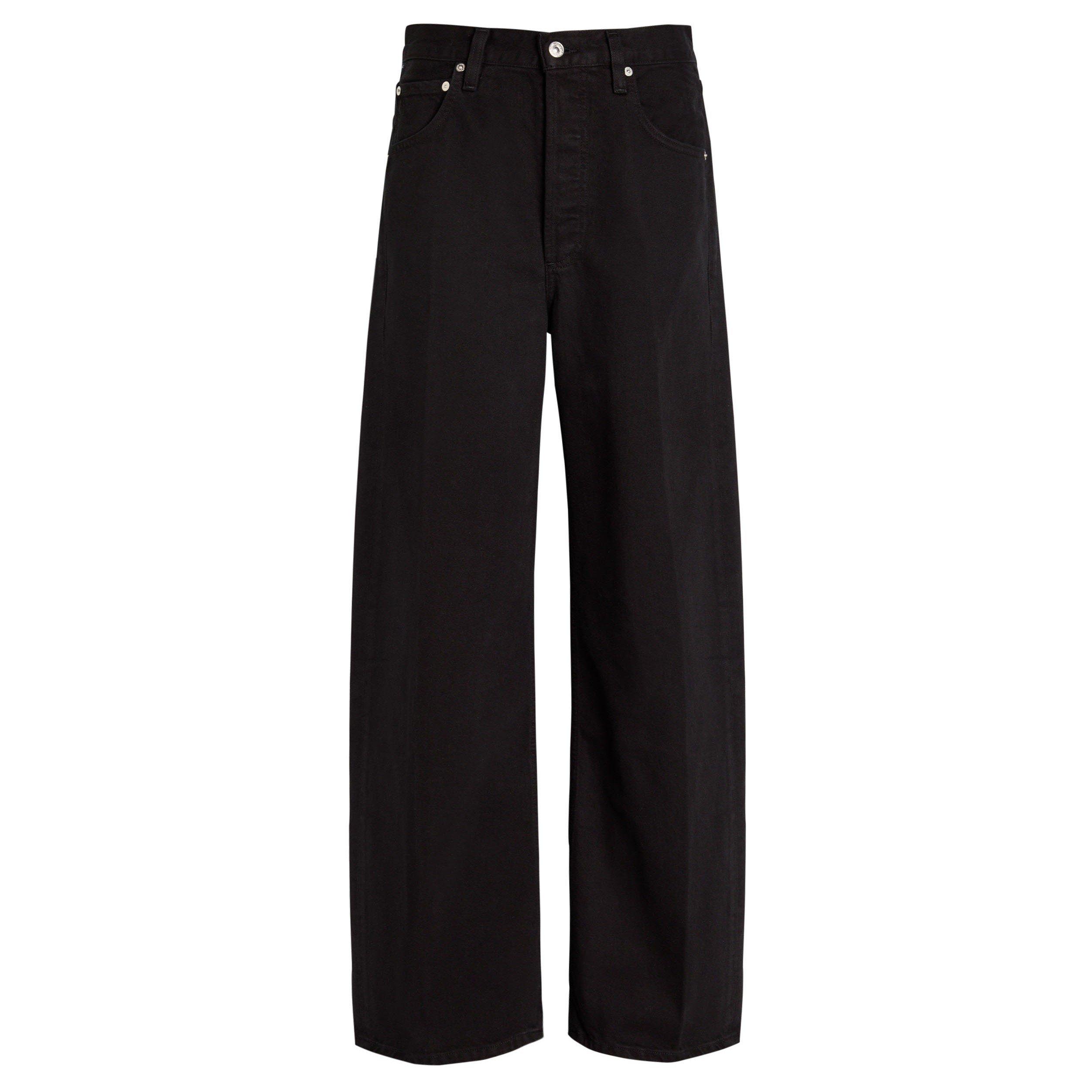 BLACK - Citizens Of Humanity - JE AYLA BAGGY IN SOLID BLACK - 1