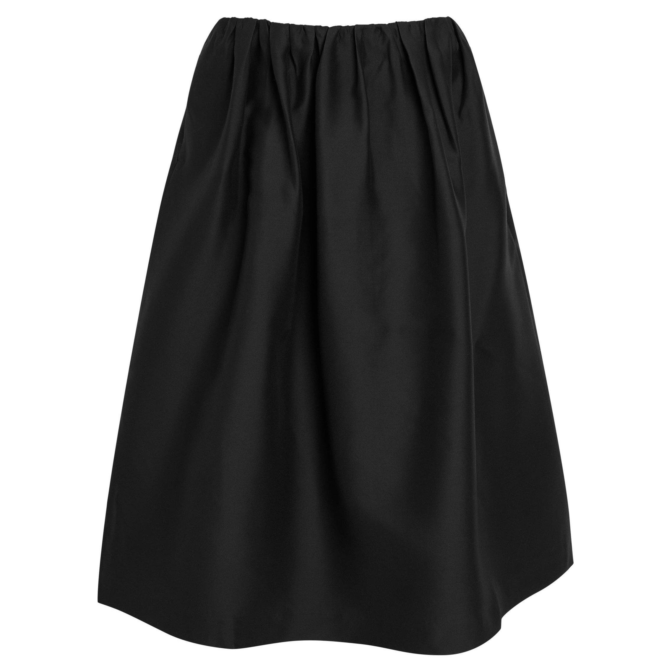 BLACK - Toteme - Women's Gathered Evening Wool Midi Skirt - 1