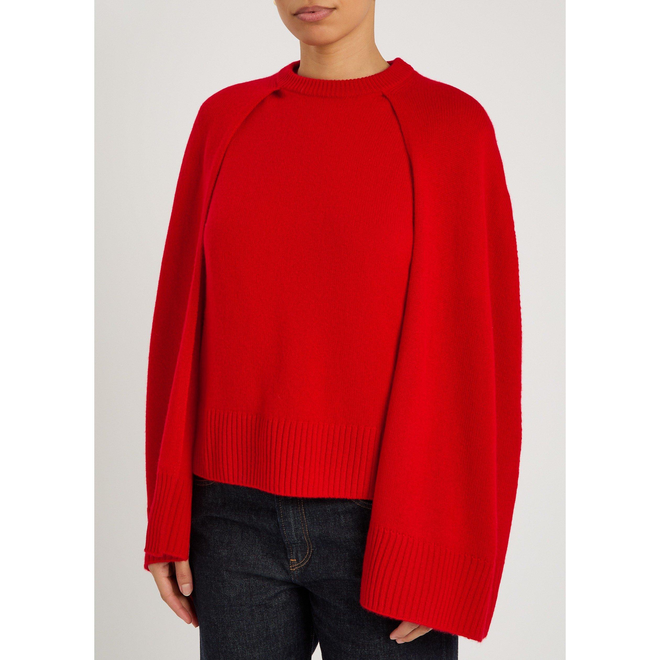 RED - Toteme - CREW CAPE KNIT - 2