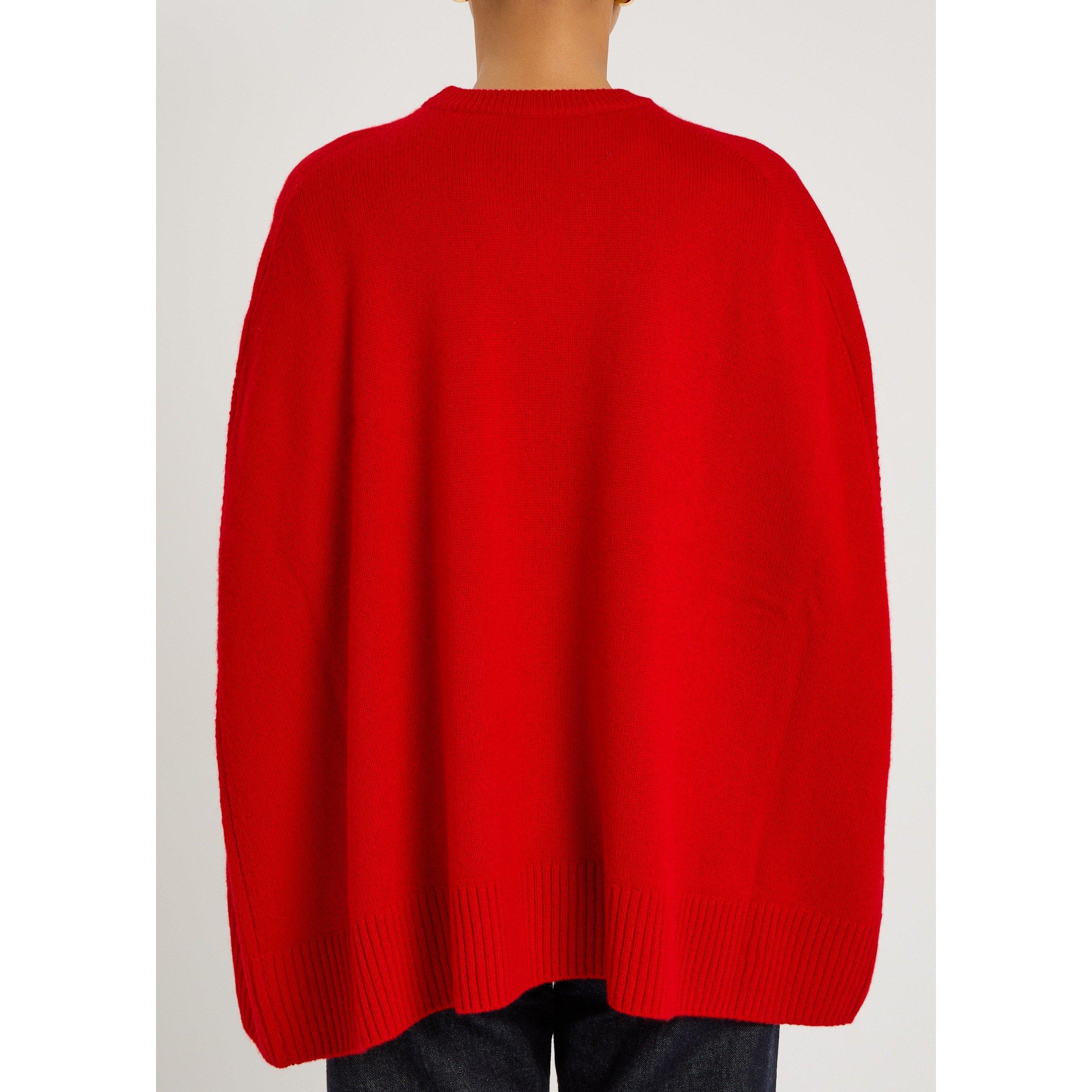 RED - Toteme - CREW CAPE KNIT - 3
