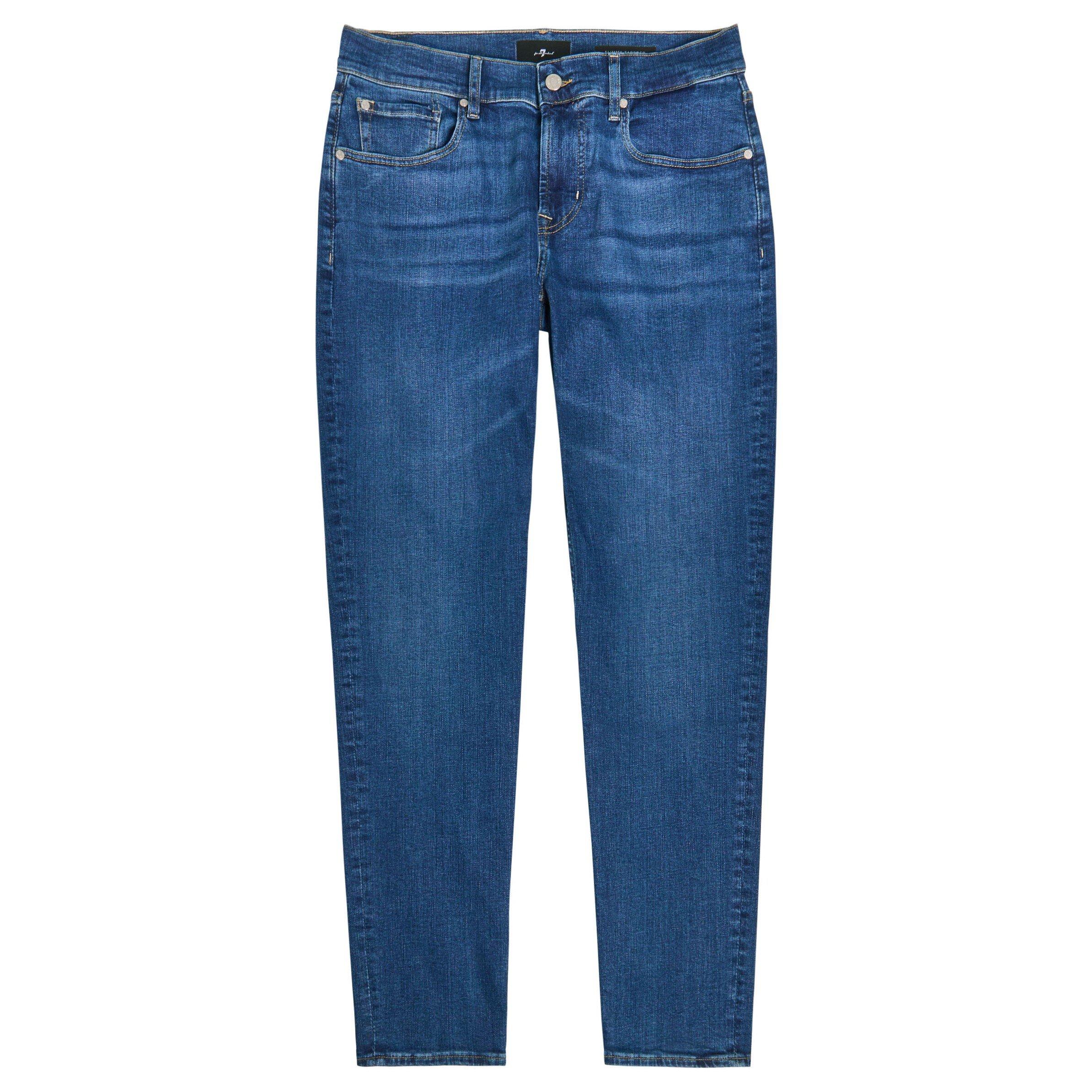 MID BLU - 7 For All Mankind - Men's Slimmy Tapered Jeans - 1