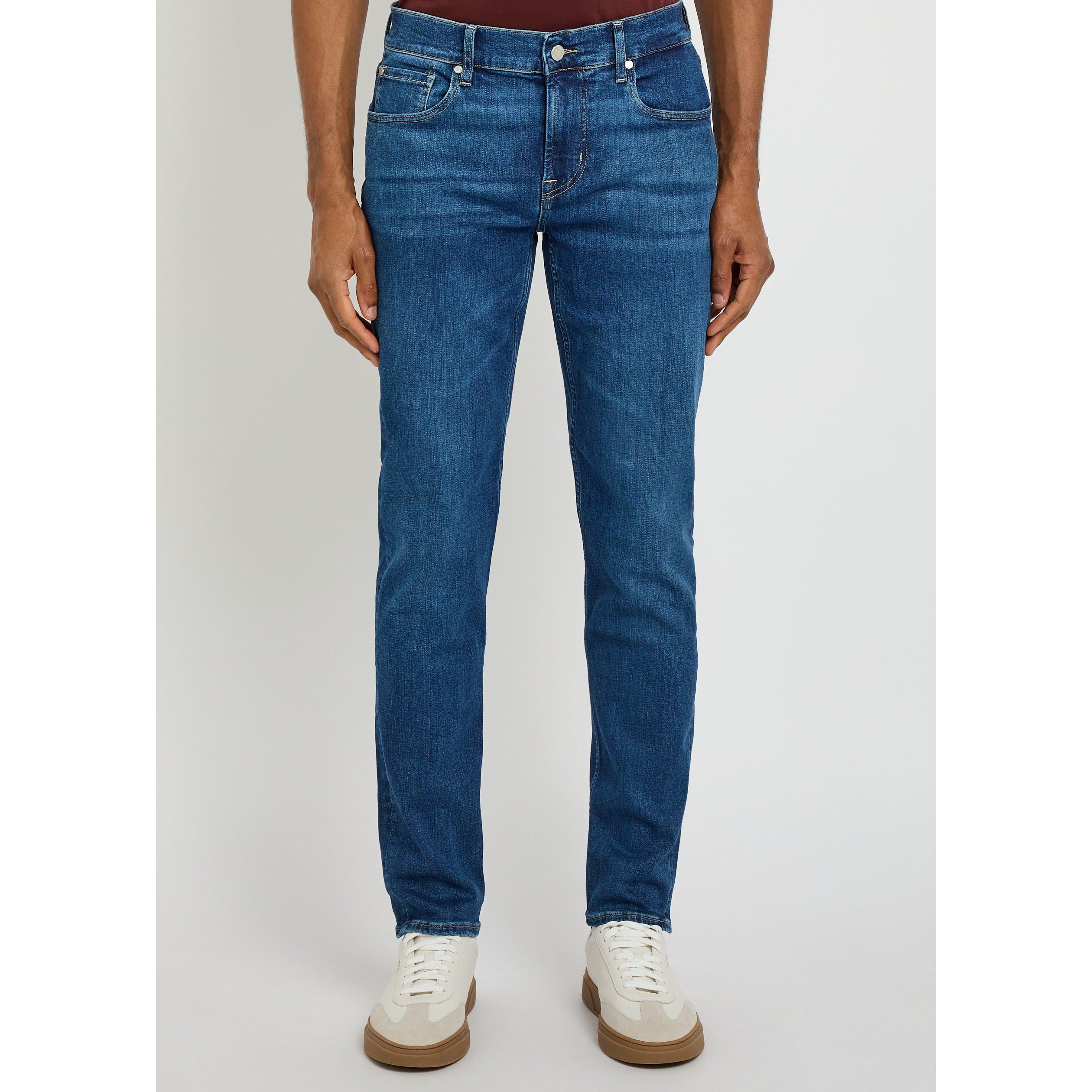 MID BLU - 7 For All Mankind - Men's Slimmy Tapered Jeans - 2