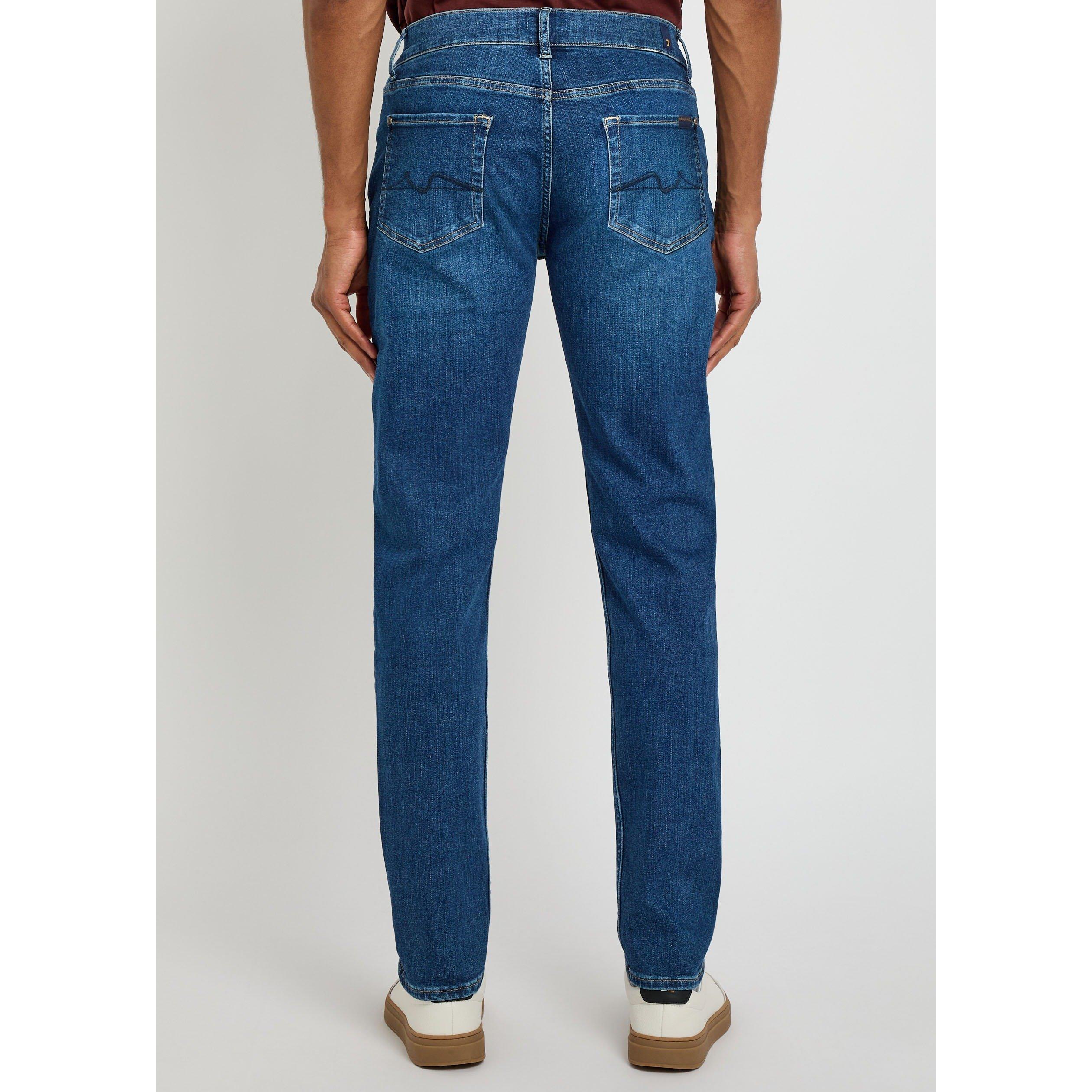 MID BLU - 7 For All Mankind - Men's Slimmy Tapered Jeans - 3