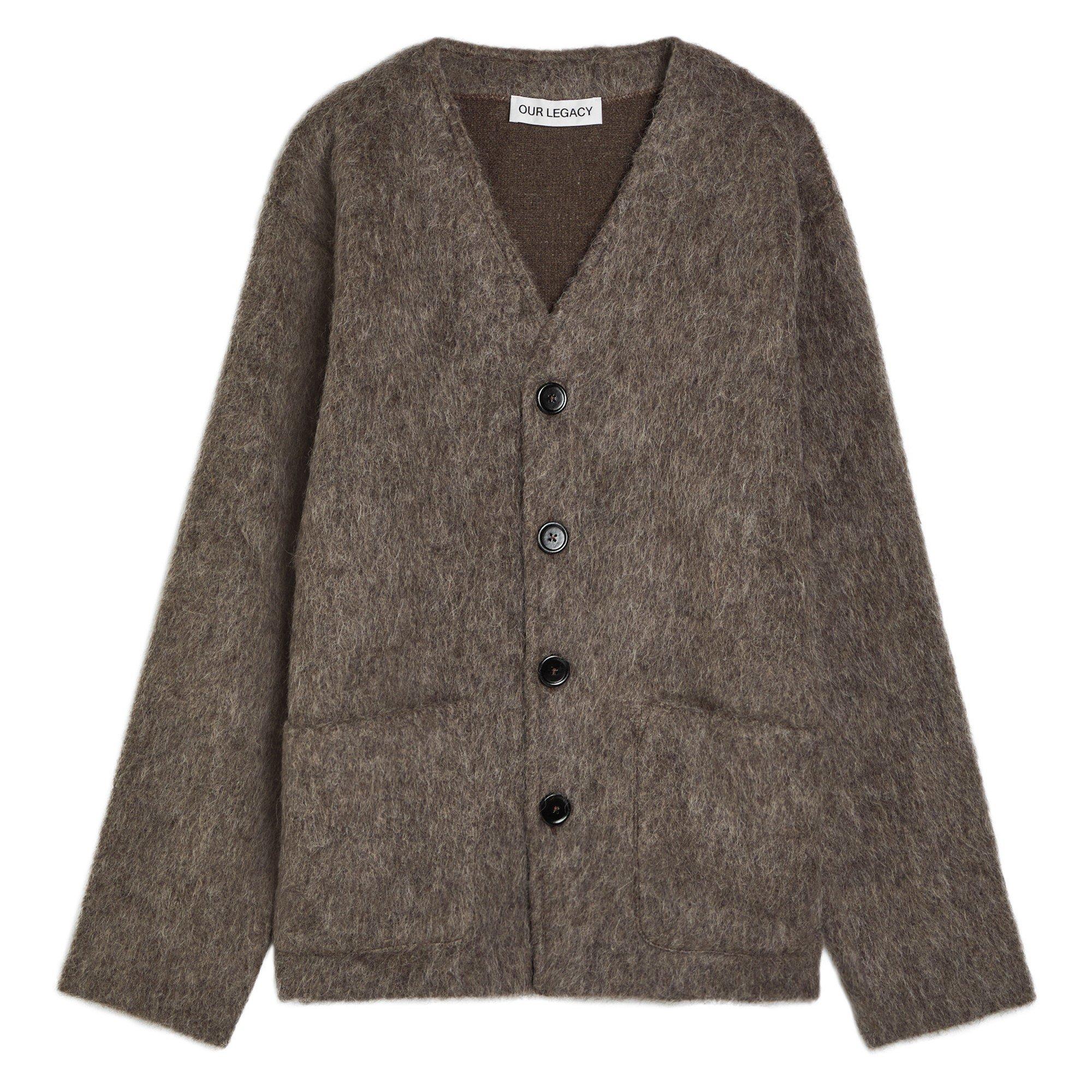 GREY - Our Legacy - Men's Wool Brushed Knit Cardigan - 1