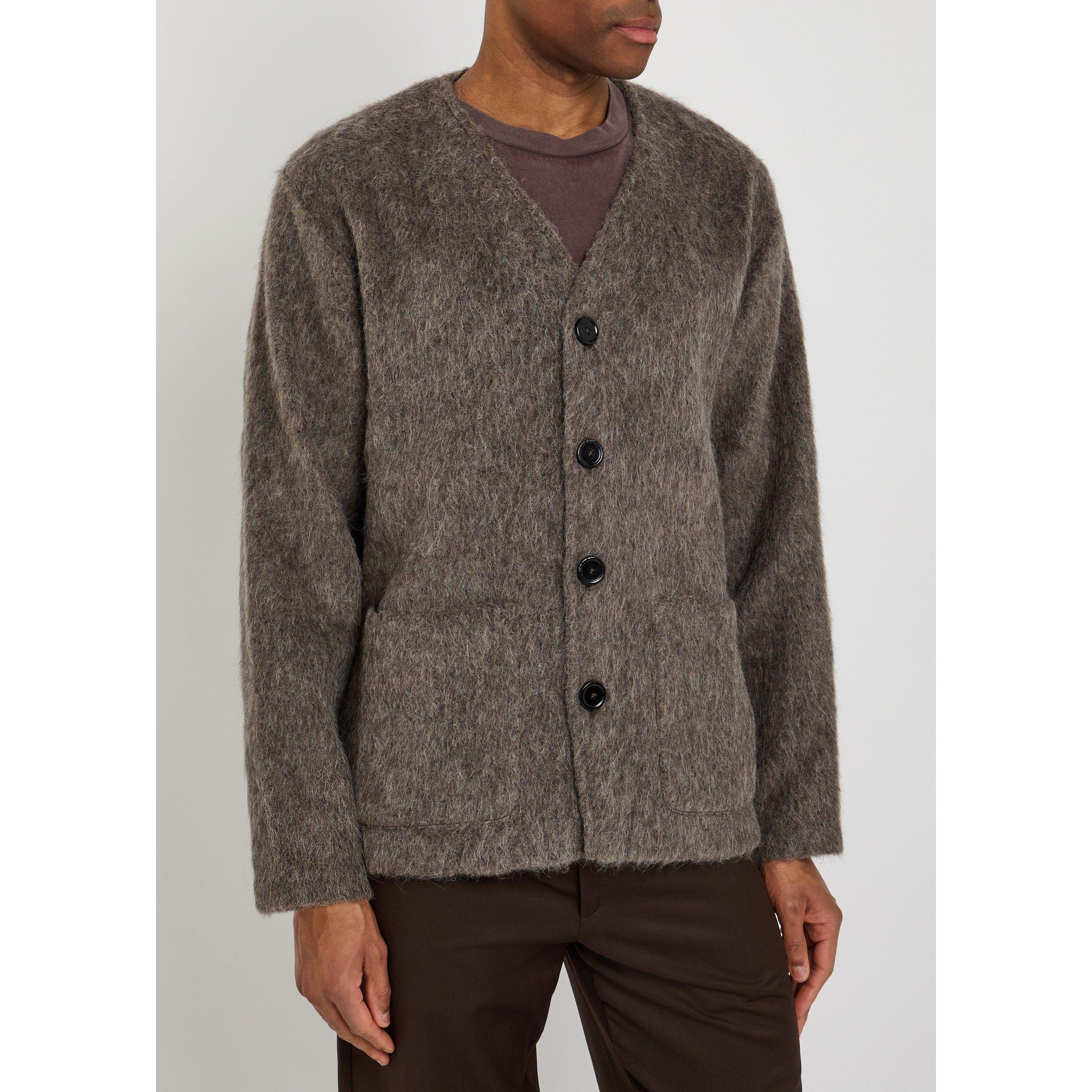 GREY - Our Legacy - Men's Wool Brushed Knit Cardigan - 2