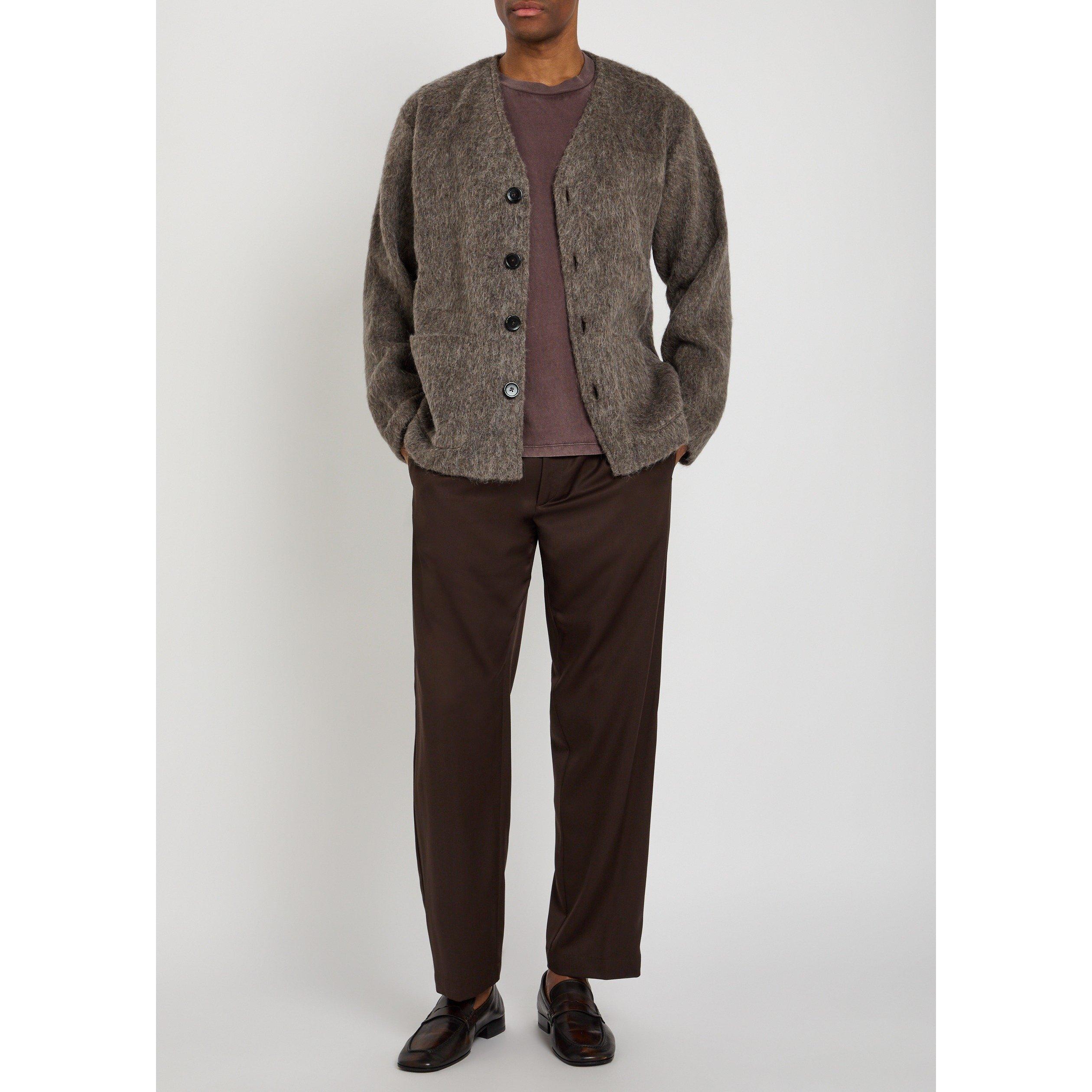 GREY - Our Legacy - Men's Wool Brushed Knit Cardigan - 5
