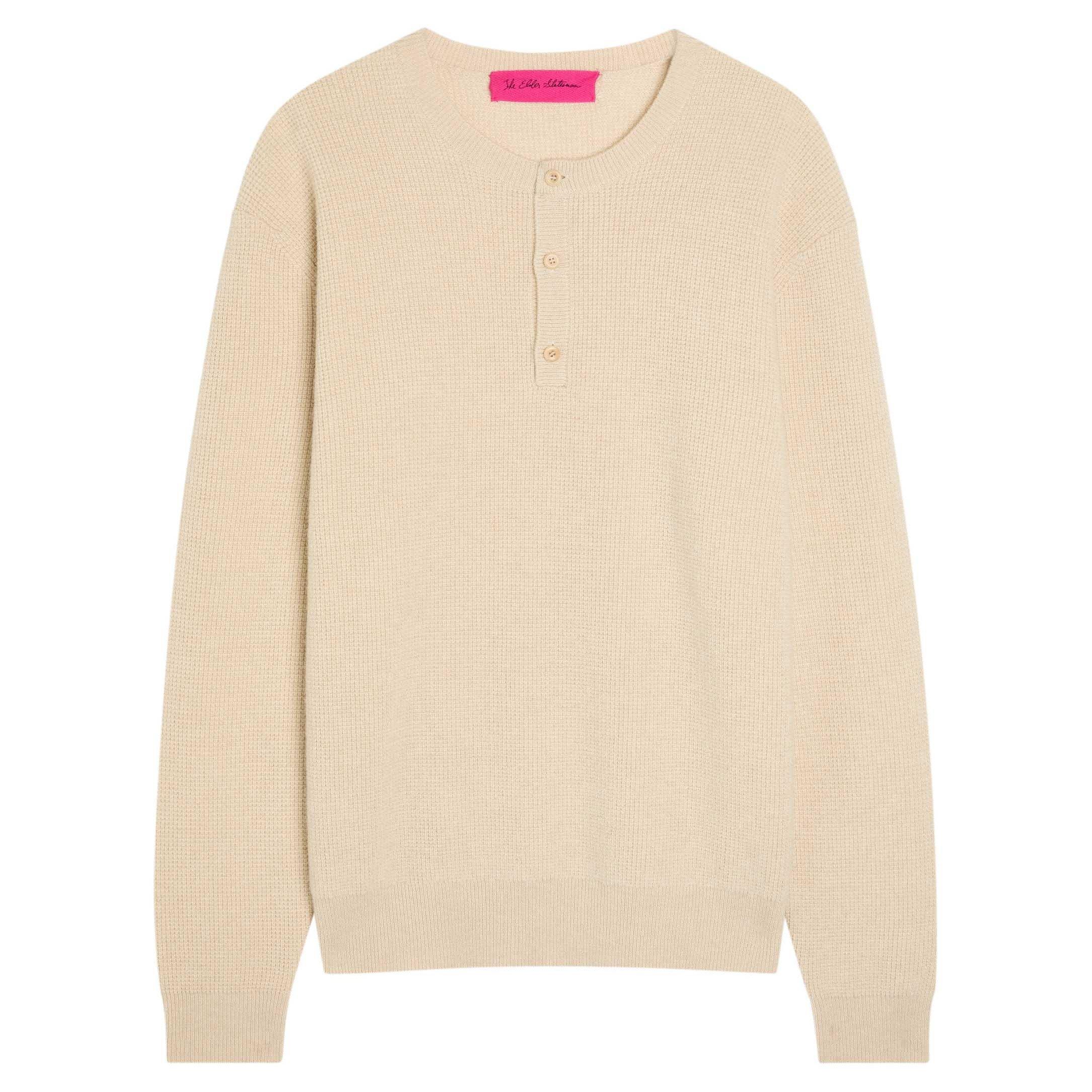 NATURAL - The Elder Statesman - TES waffle thermal henley - 1