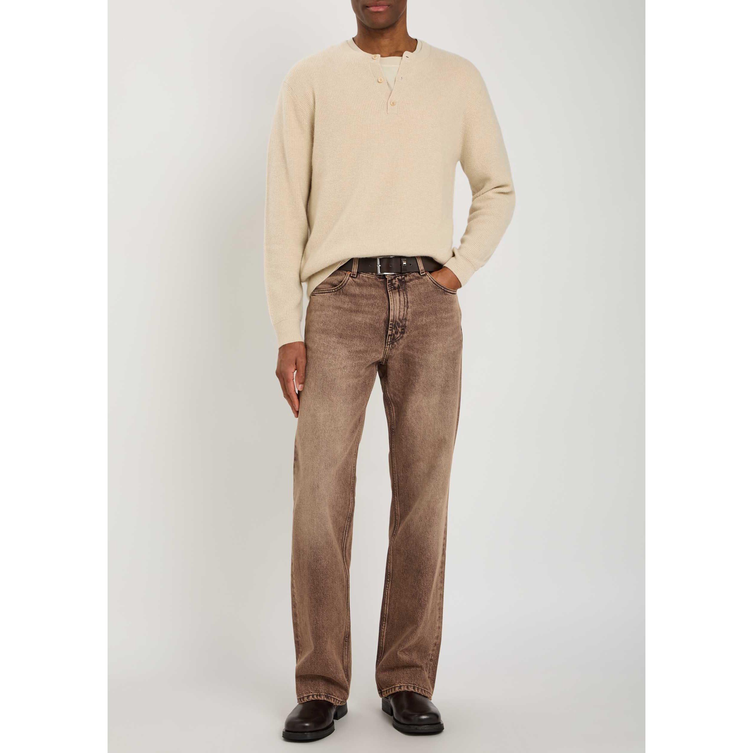 NATURAL - The Elder Statesman - TES waffle thermal henley - 5