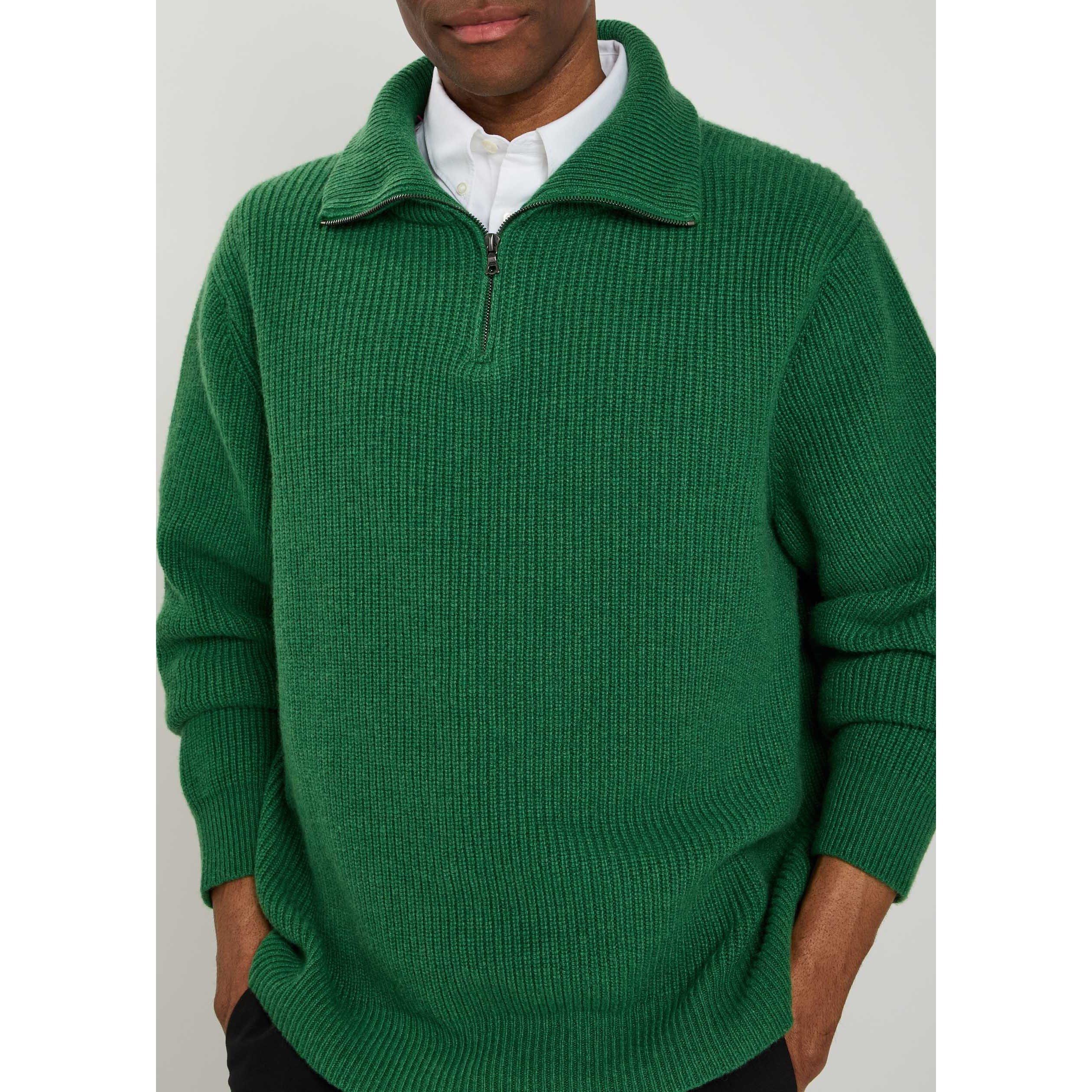 DARK GREEN - The Elder Statesman - TES clemente half zip - 4