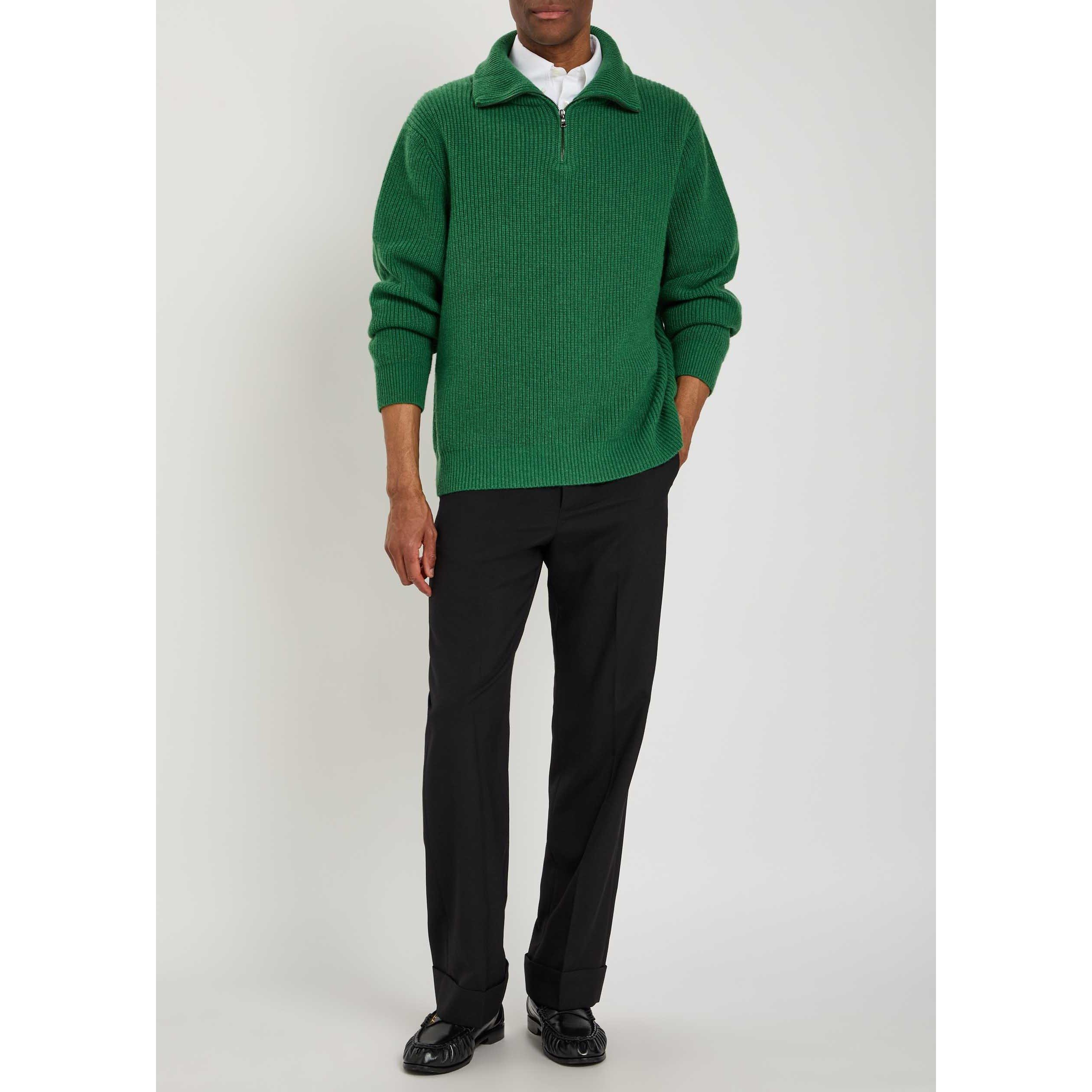 DARK GREEN - The Elder Statesman - TES clemente half zip - 5