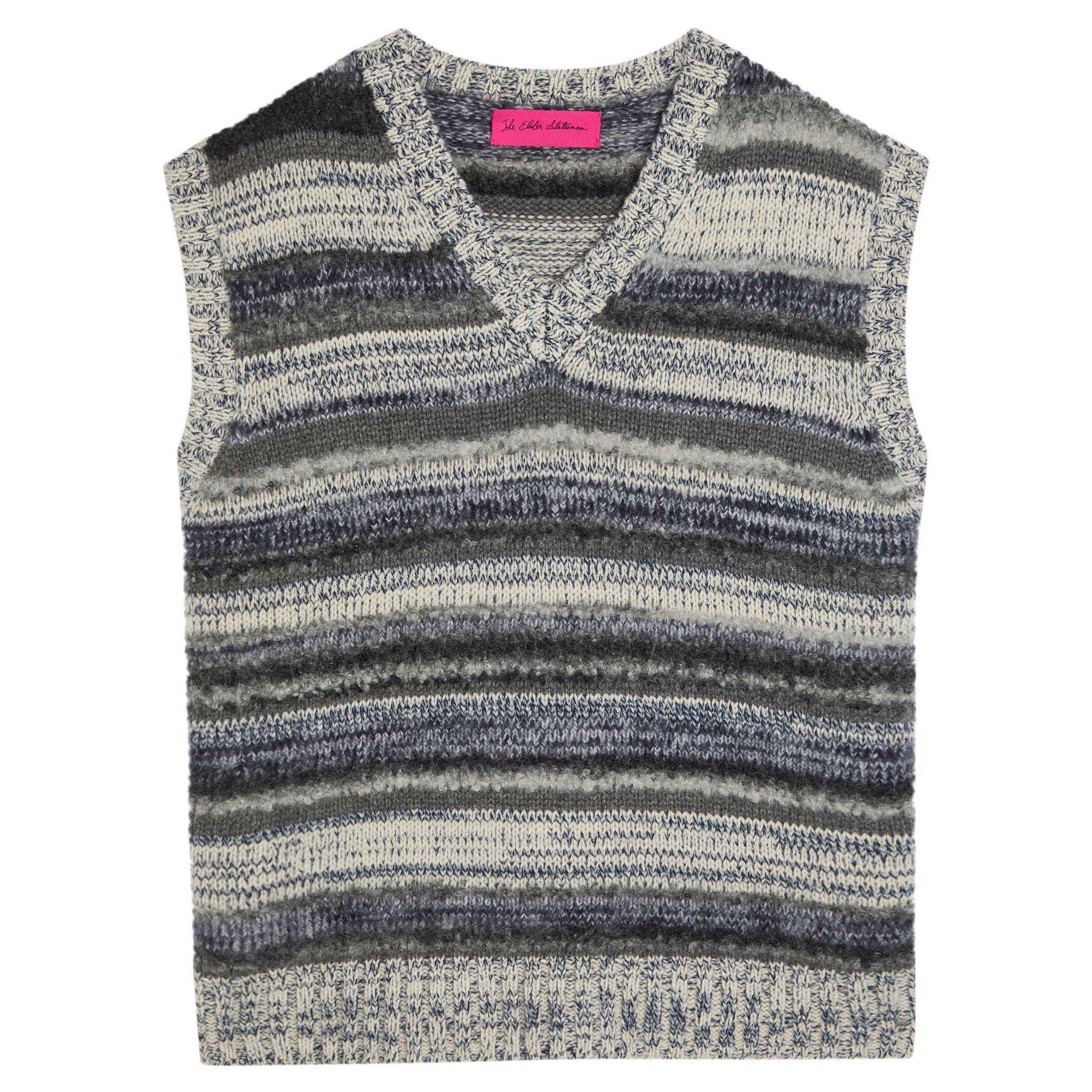 MULTICOLOURED 1 - The Elder Statesman - TES boucle mix stripe vest - 1