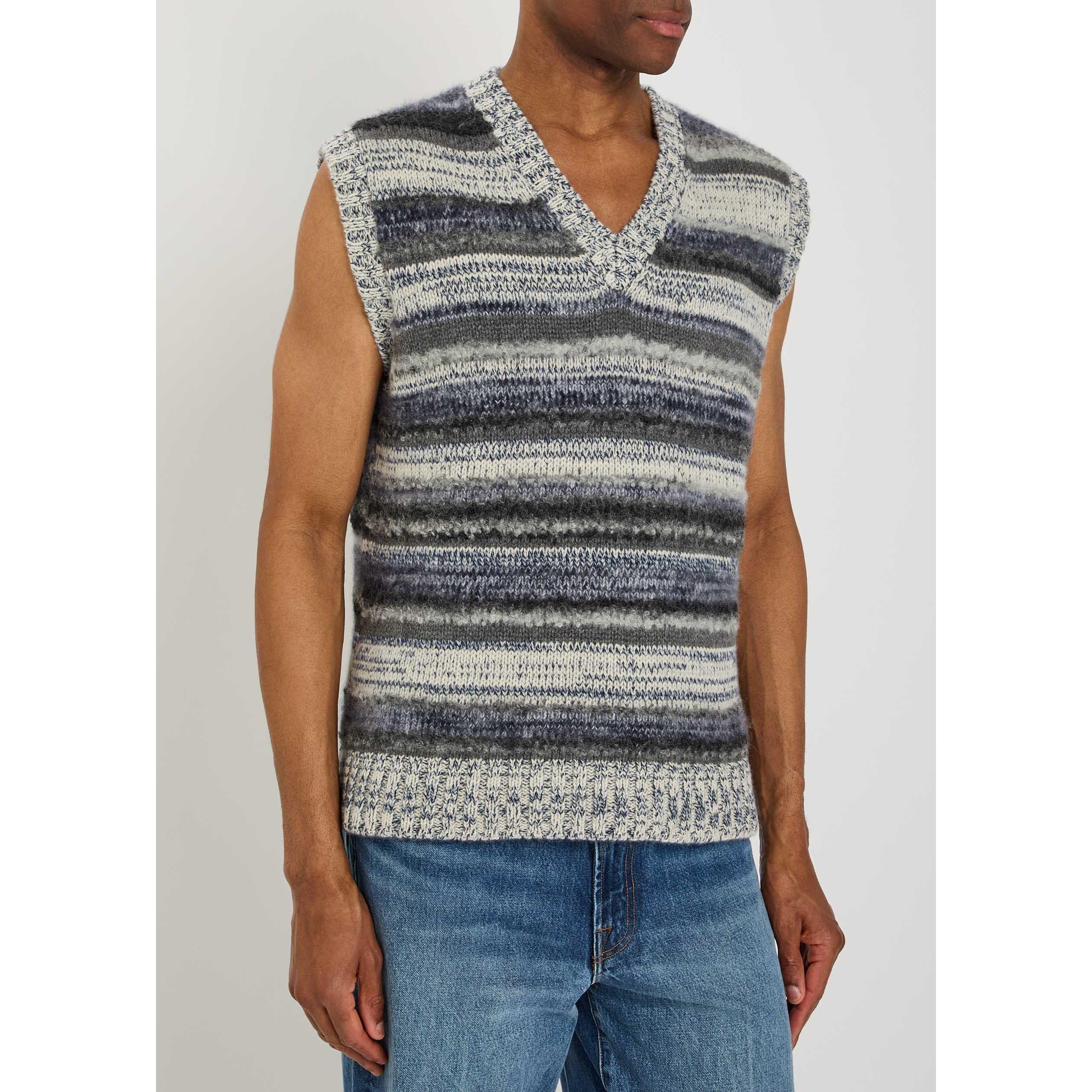 MULTICOLOURED 1 - The Elder Statesman - TES boucle mix stripe vest - 2