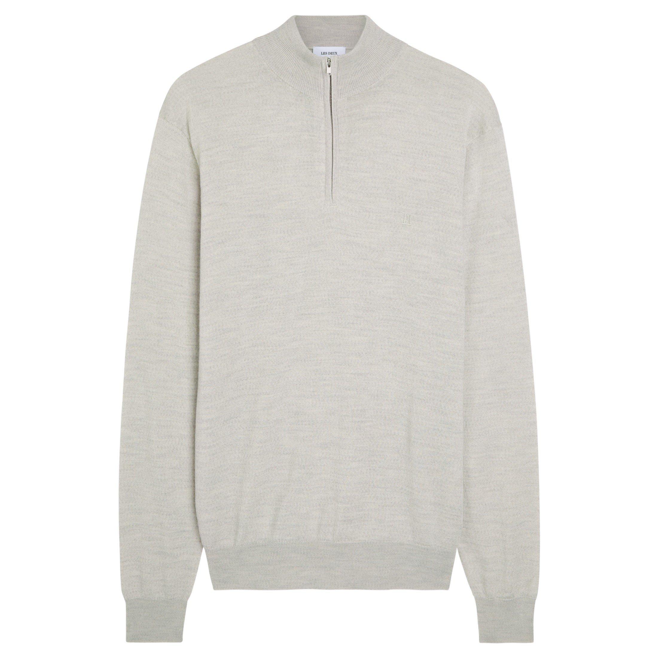 GREY - Les Deux - LD KNIT 1/4 ZIP - 1