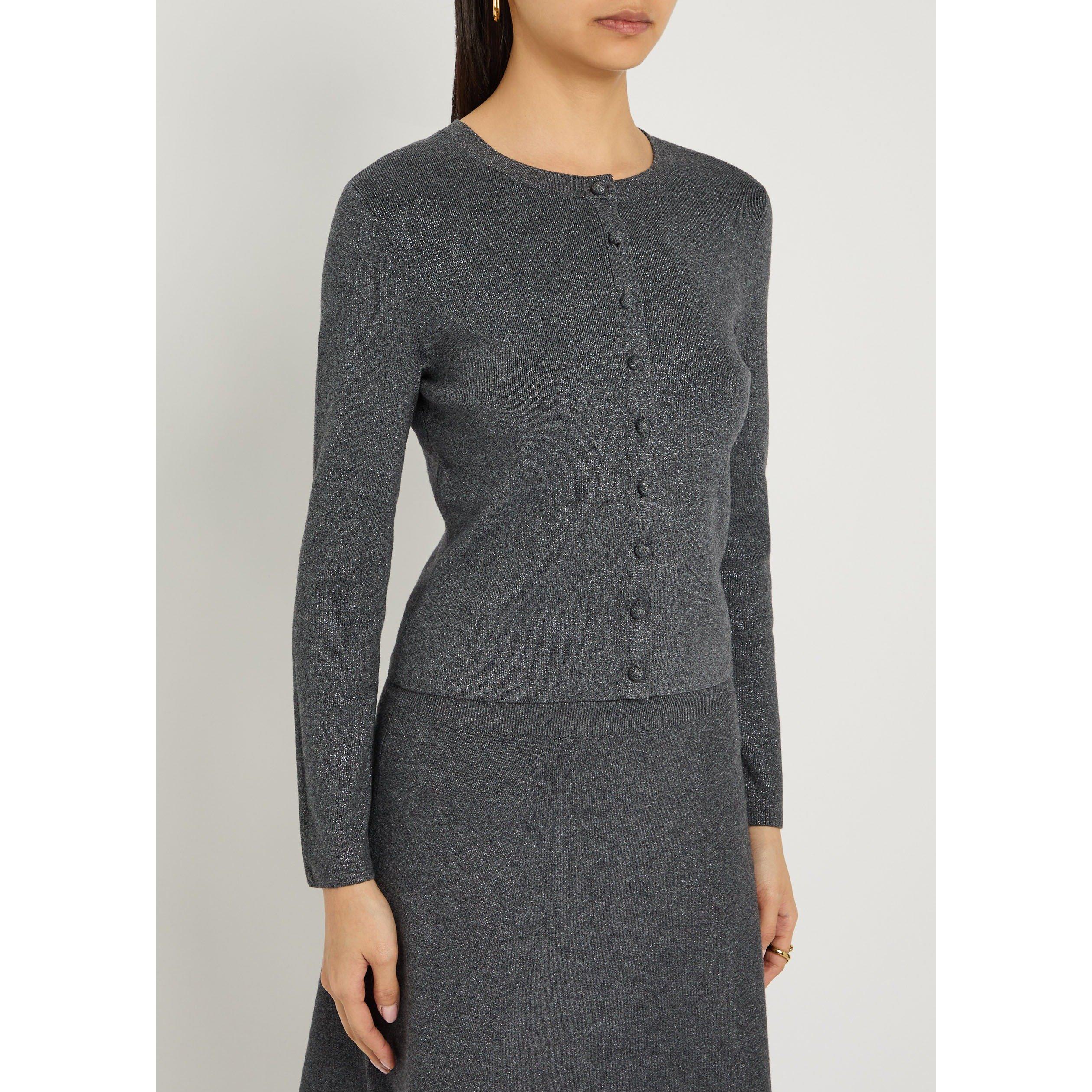 DARK GREY - Paige - KN ANZU CARDI DRK GRY SPARKLE - 2