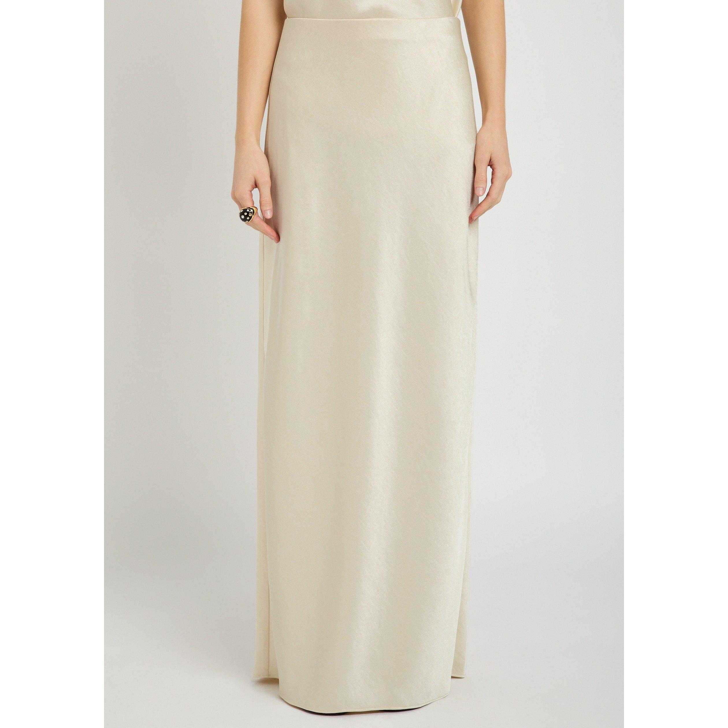 CREAM - Vince - LS FLUID SATIN BIAS COLUMN SKI - 2