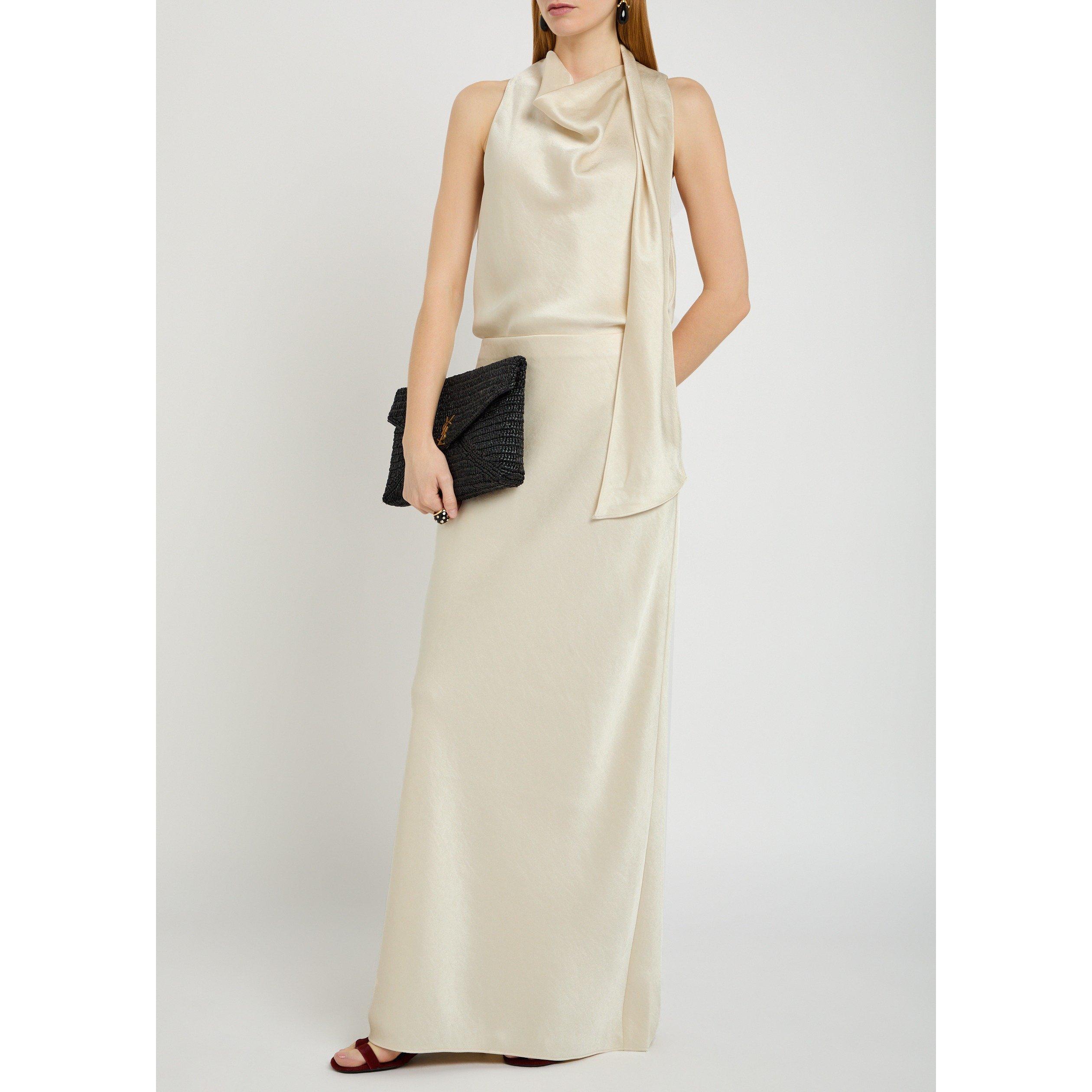 CREAM - Vince - LS FLUID SATIN BIAS COLUMN SKI - 5