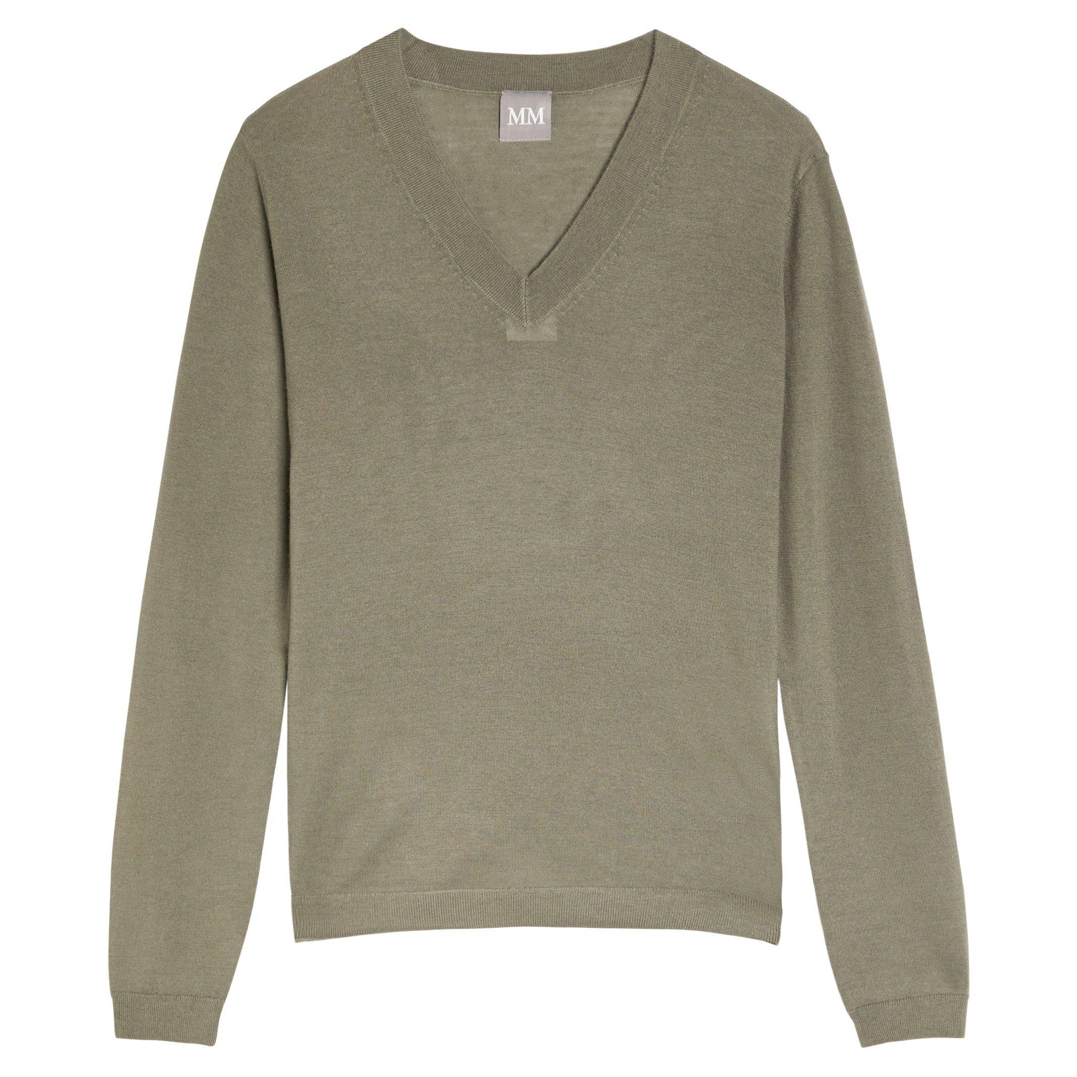 KHAKI - Max Mara - SW MMLDOLMEN KNITTED V NK SWEA