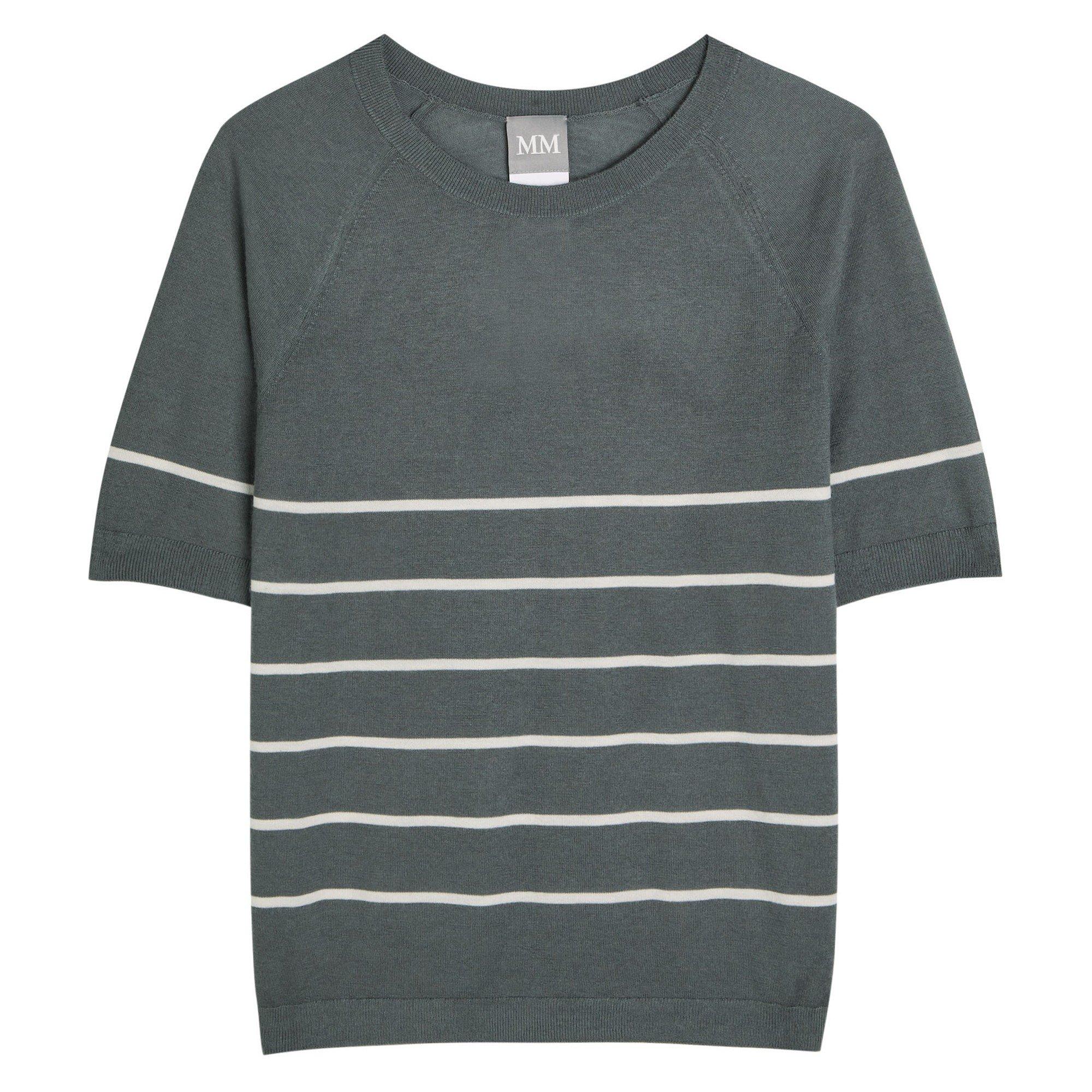 DARK GREY - Max Mara - T MMLORBITA STRIPE KNIT TOP - 1