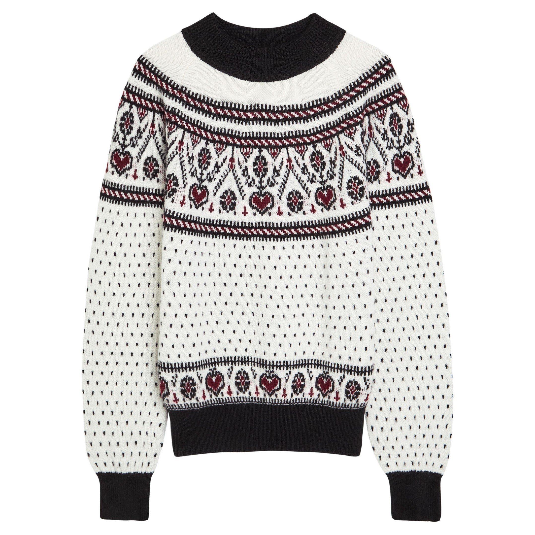 IVORY - Khaite - Women's Guy Cashmere Fair Isle Oversized-Fit Crew-Neck Jumper - 1