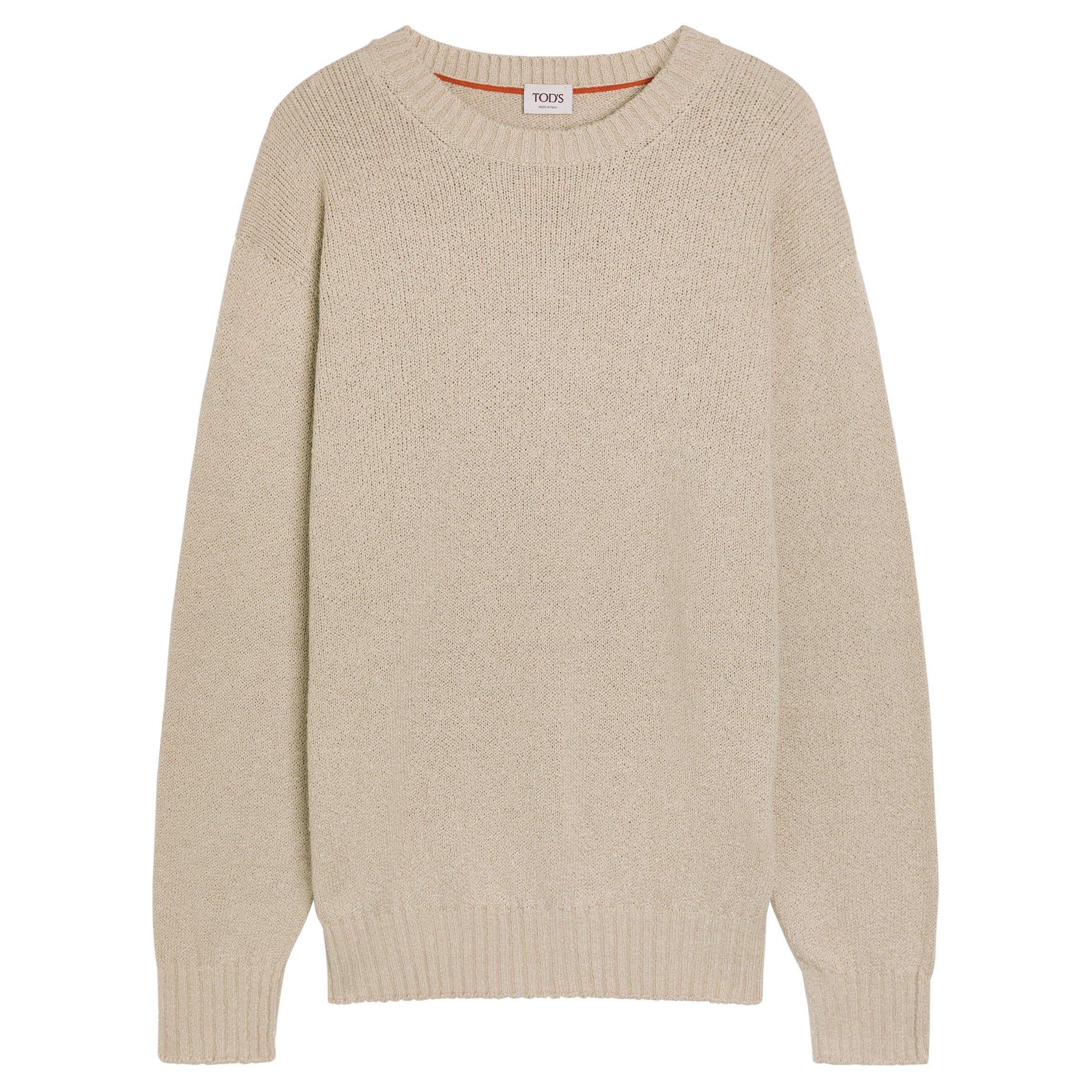 OFF WHITE - Tods - Men's Crewneck Seamless Cotton Jumper - 1