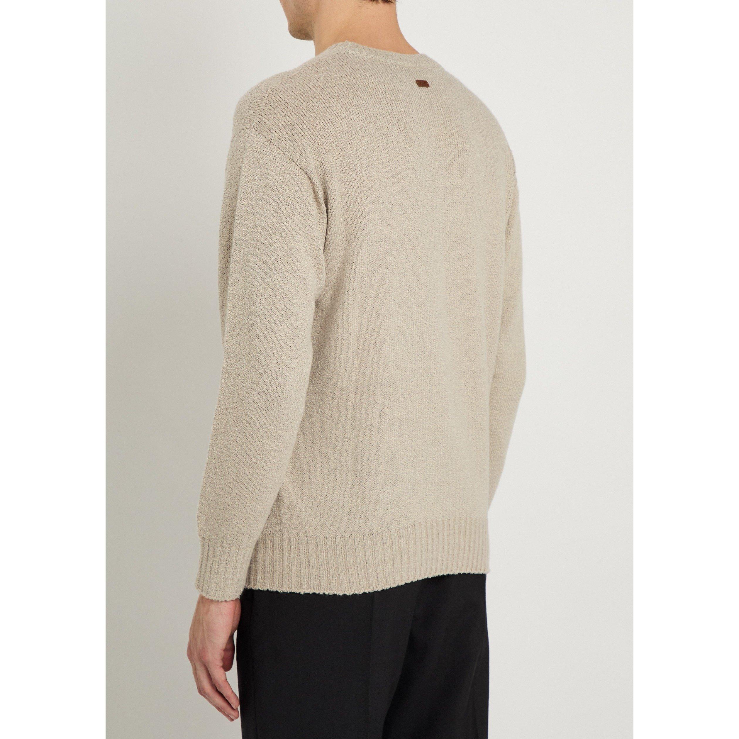 OFF WHITE - Tods - Men's Crewneck Seamless Cotton Jumper - 3