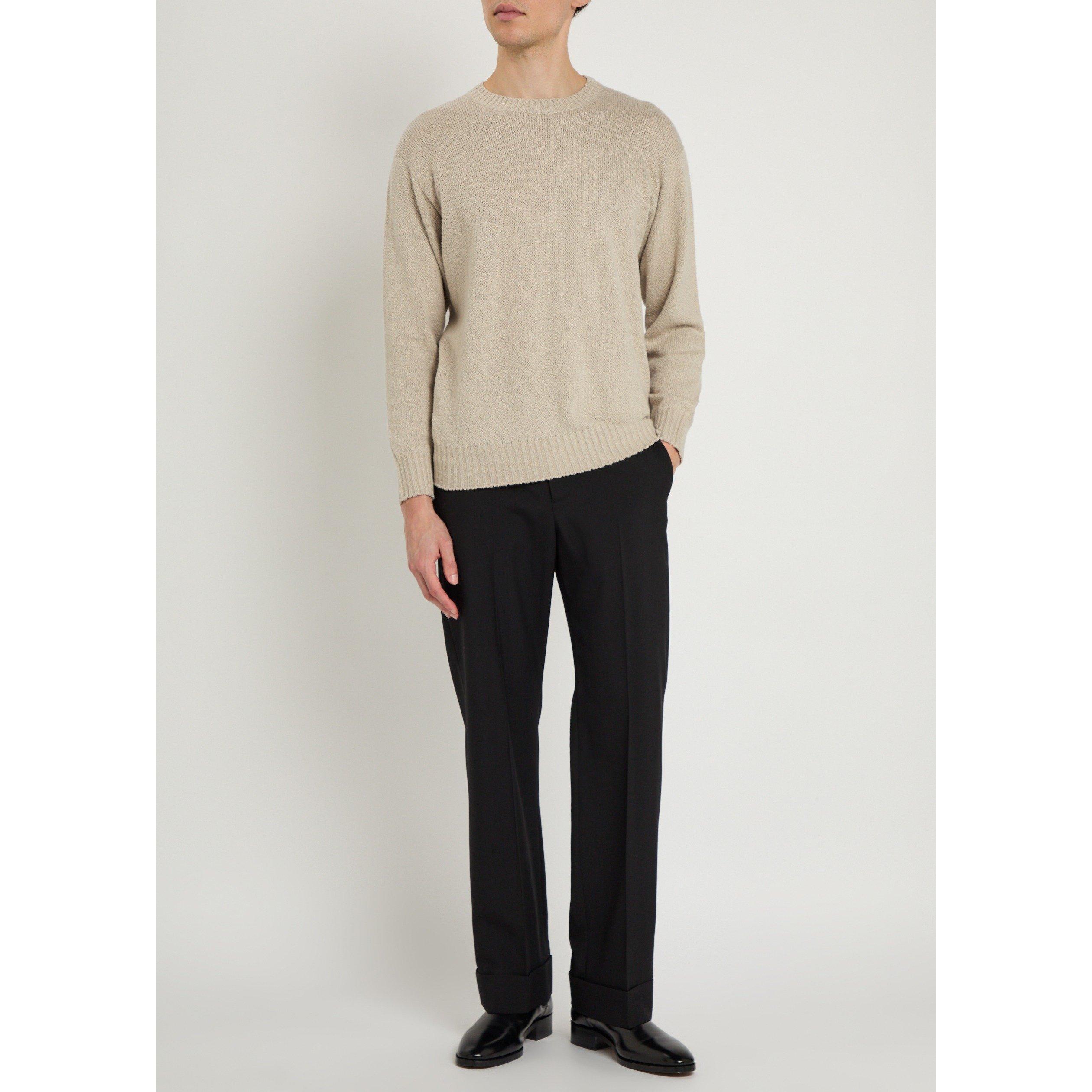 OFF WHITE - Tods - Men's Crewneck Seamless Cotton Jumper - 5