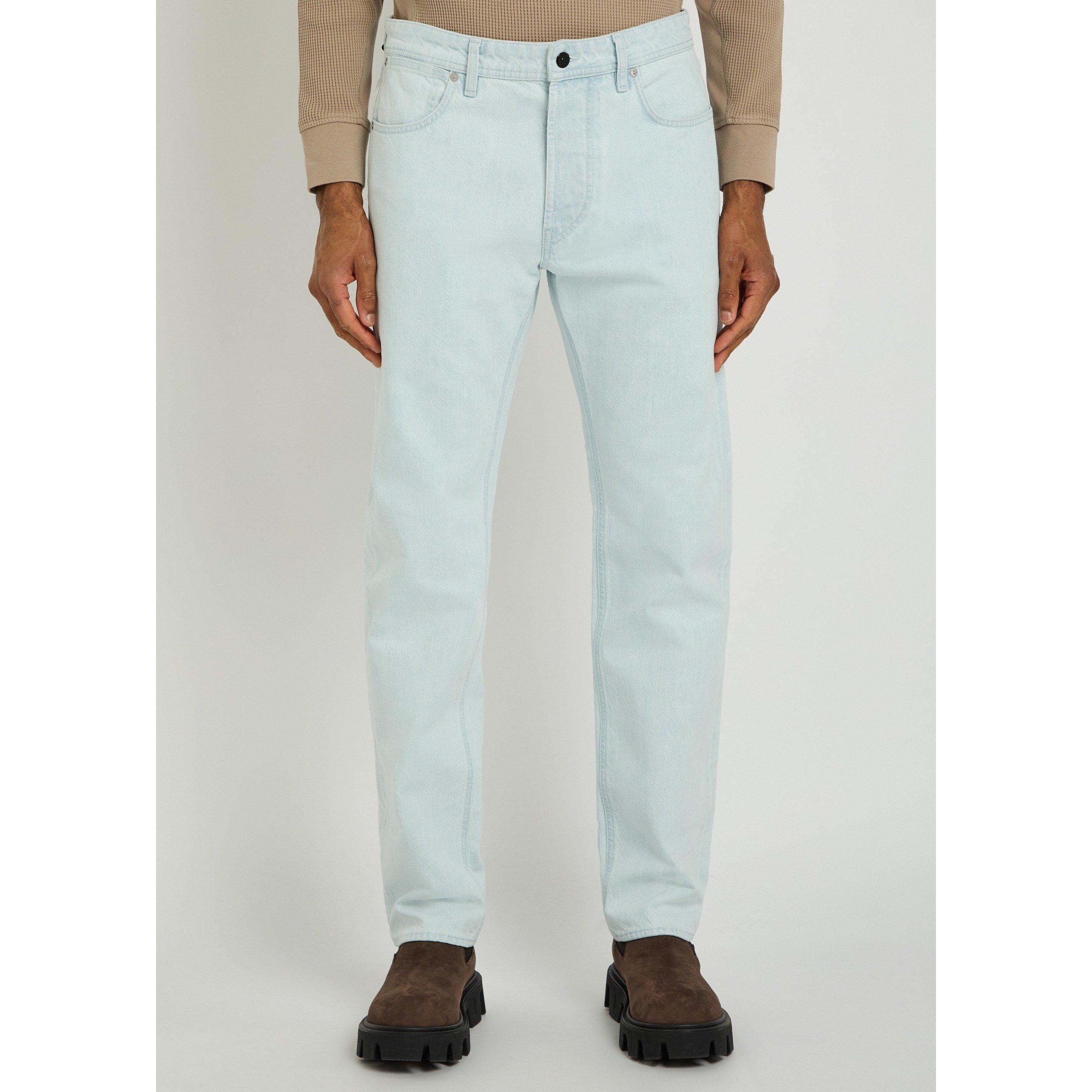 BLUE - Stone Island - Men's Bleach Cotton Tapered Jeans - 2