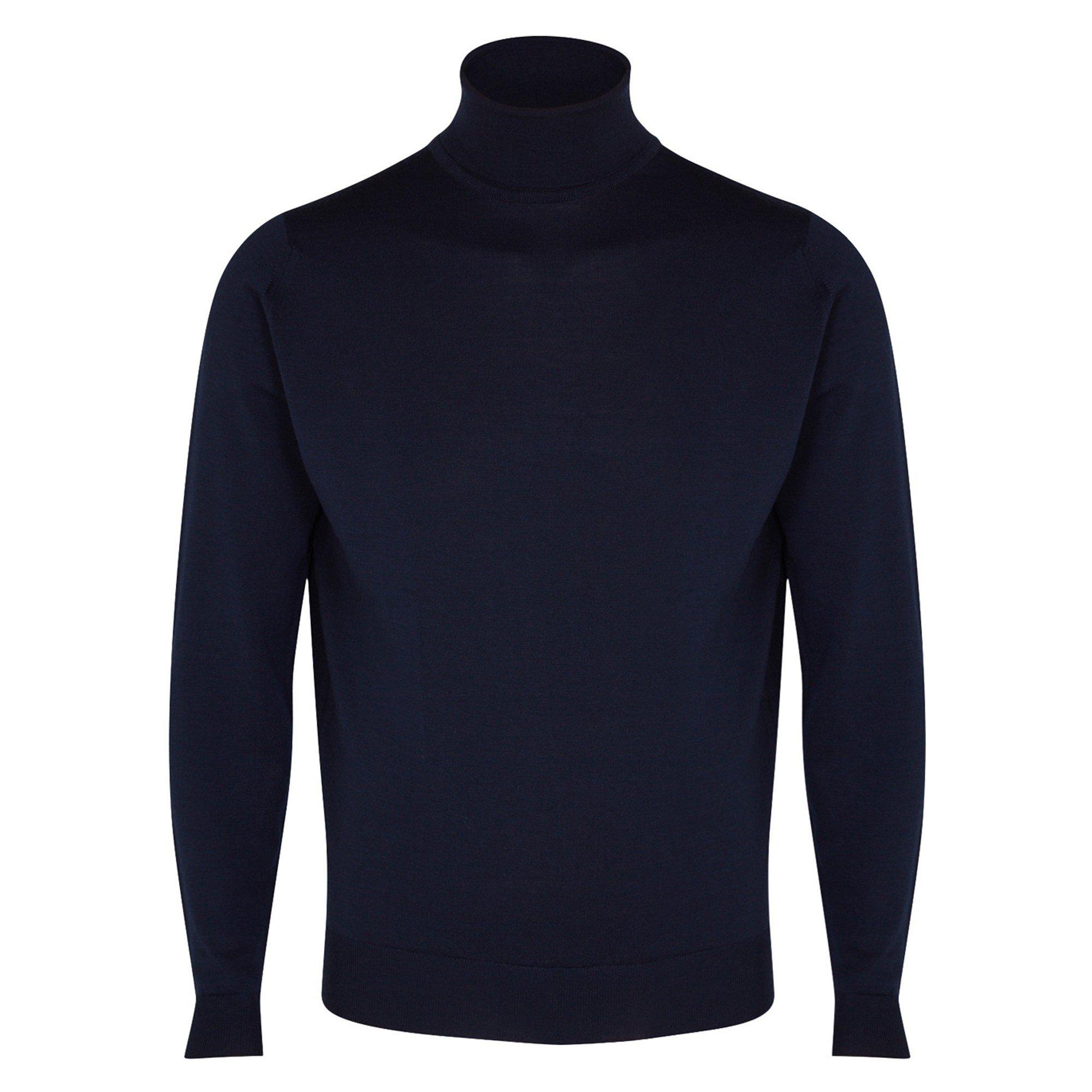 NAVY - John Smedley - SMED MERINO ROLL NECK