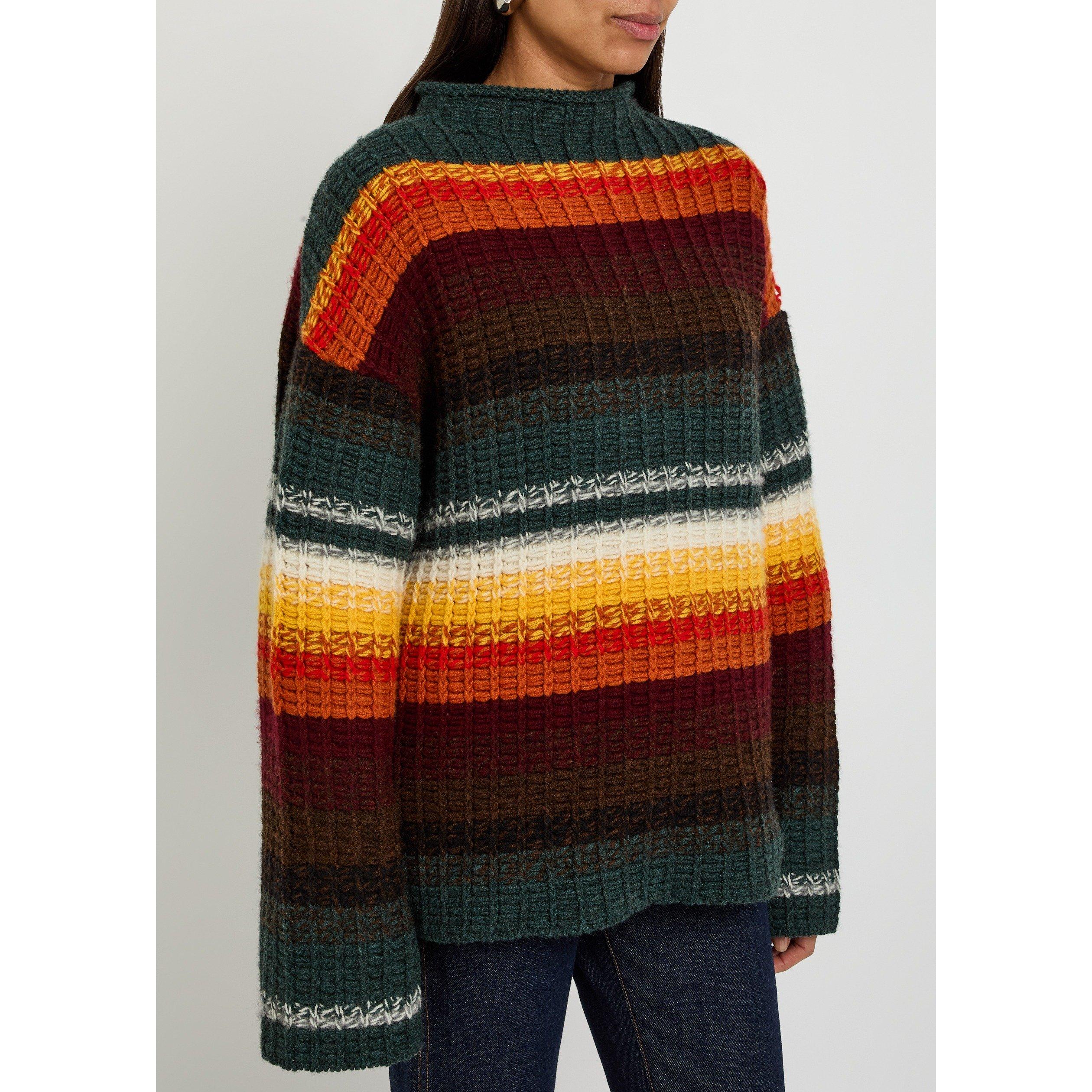 MULTICOLOURED 1 - Khaite - Women's Yanis Striped Cashmere Jumper - 2