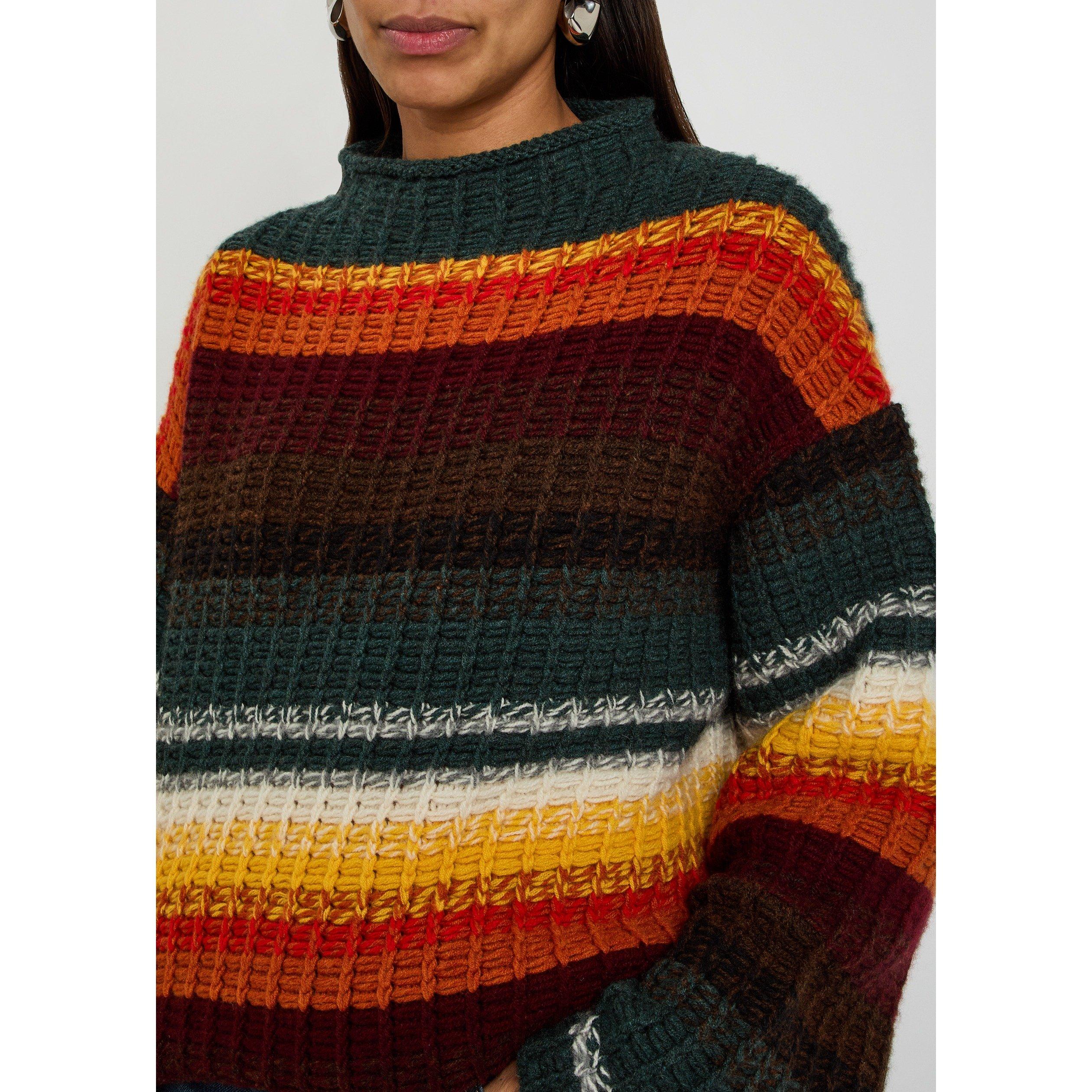 MULTICOLOURED 1 - Khaite - Women's Yanis Striped Cashmere Jumper - 4