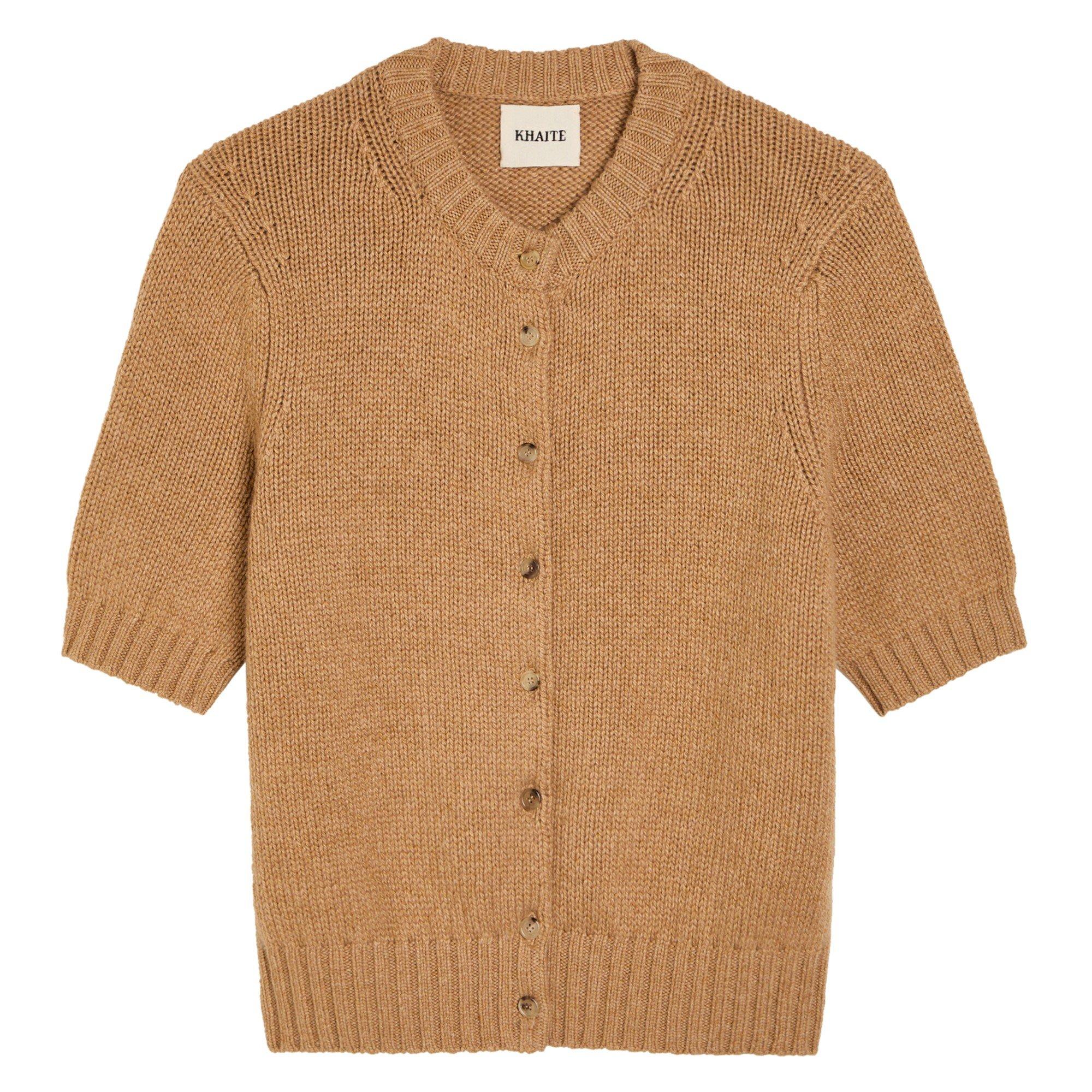 LIGHT BROWN - Khaite - Women's Nora Cashmere Cardigan - 1