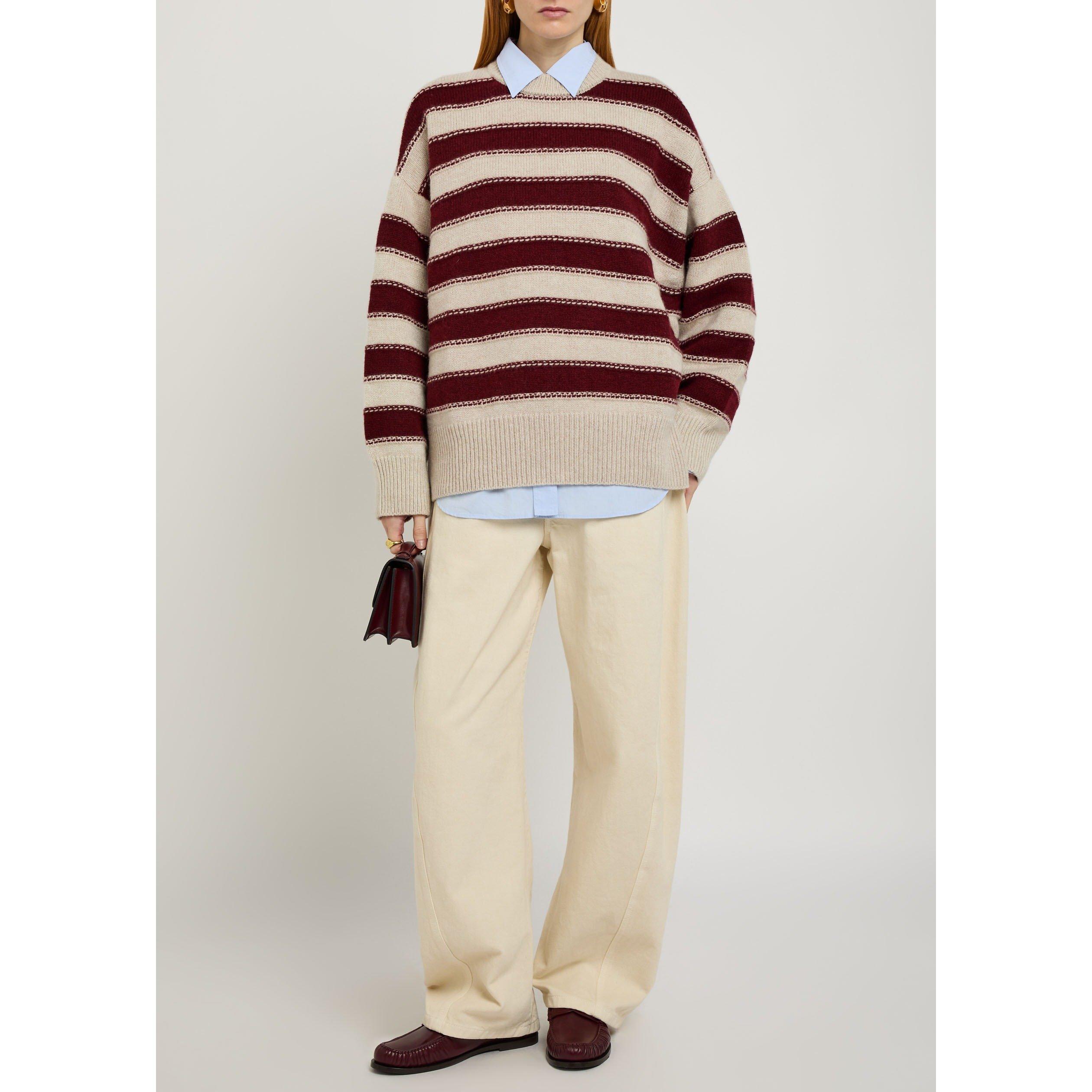 WHITE AND OTHER - Unknown - KW BRAIDED STRIPE PALI CREWNK - 5